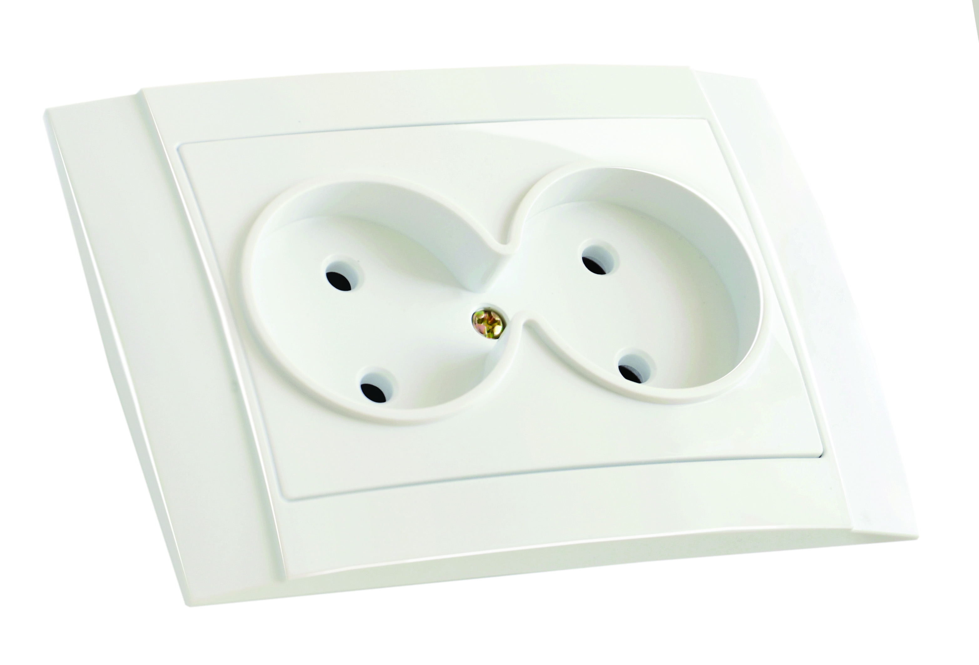 Розетка 2 гнізда, б/з, в 1 коробку, 16А, "Lara"