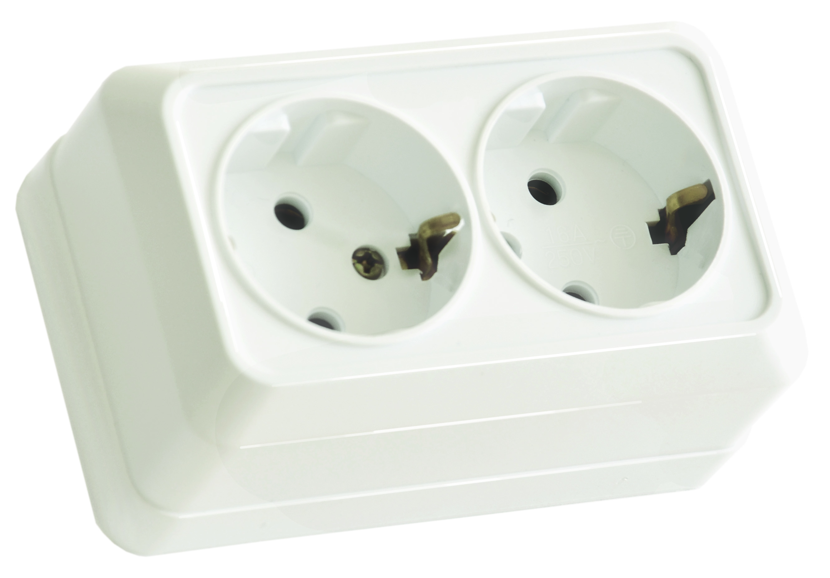 Розетка 2 гнізда, з/з, 16А, "Julia"