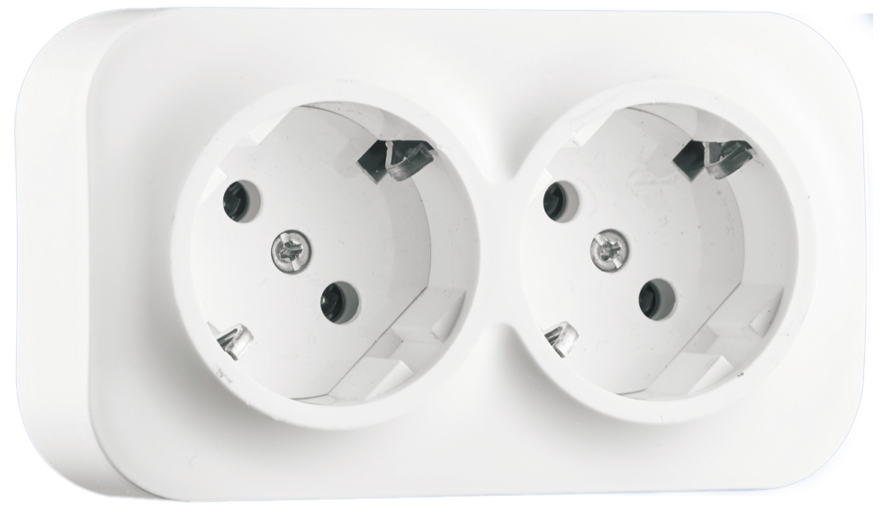Розетка 2 гнізда, з/з, 16А, MARSO "Sofi", відкритої установки