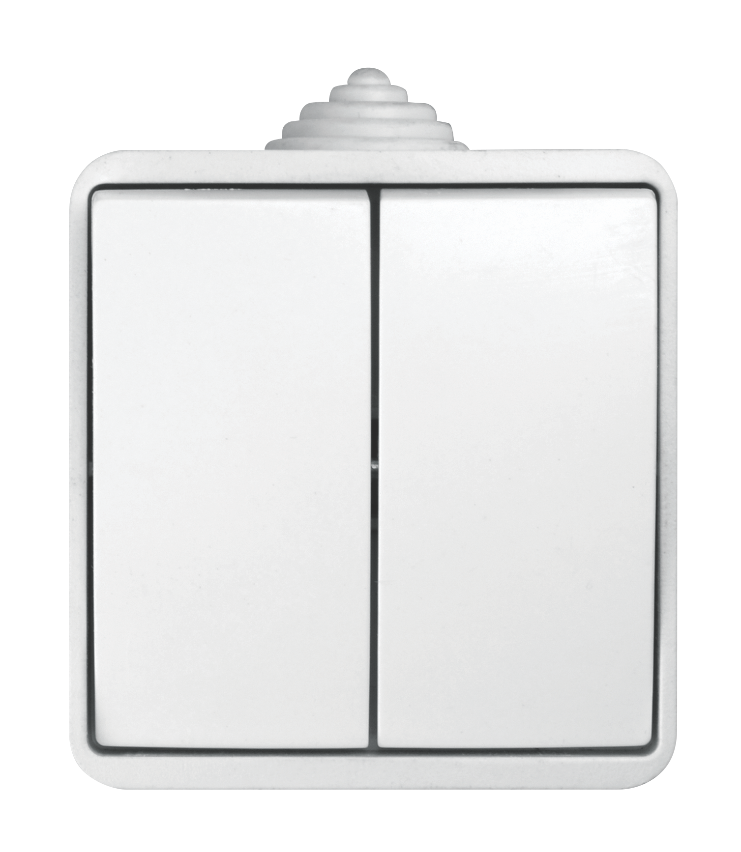 Вимикач 2 кл, 10А, MARSO "Aqua", IP 44, білий