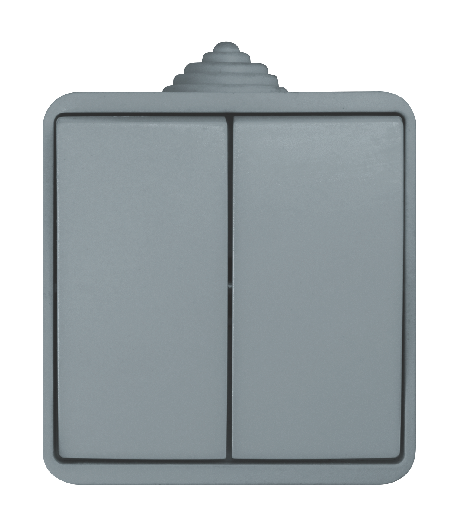 Вимикач 2 кл, 10А, MARSO "Aqua", IP 44, сірий