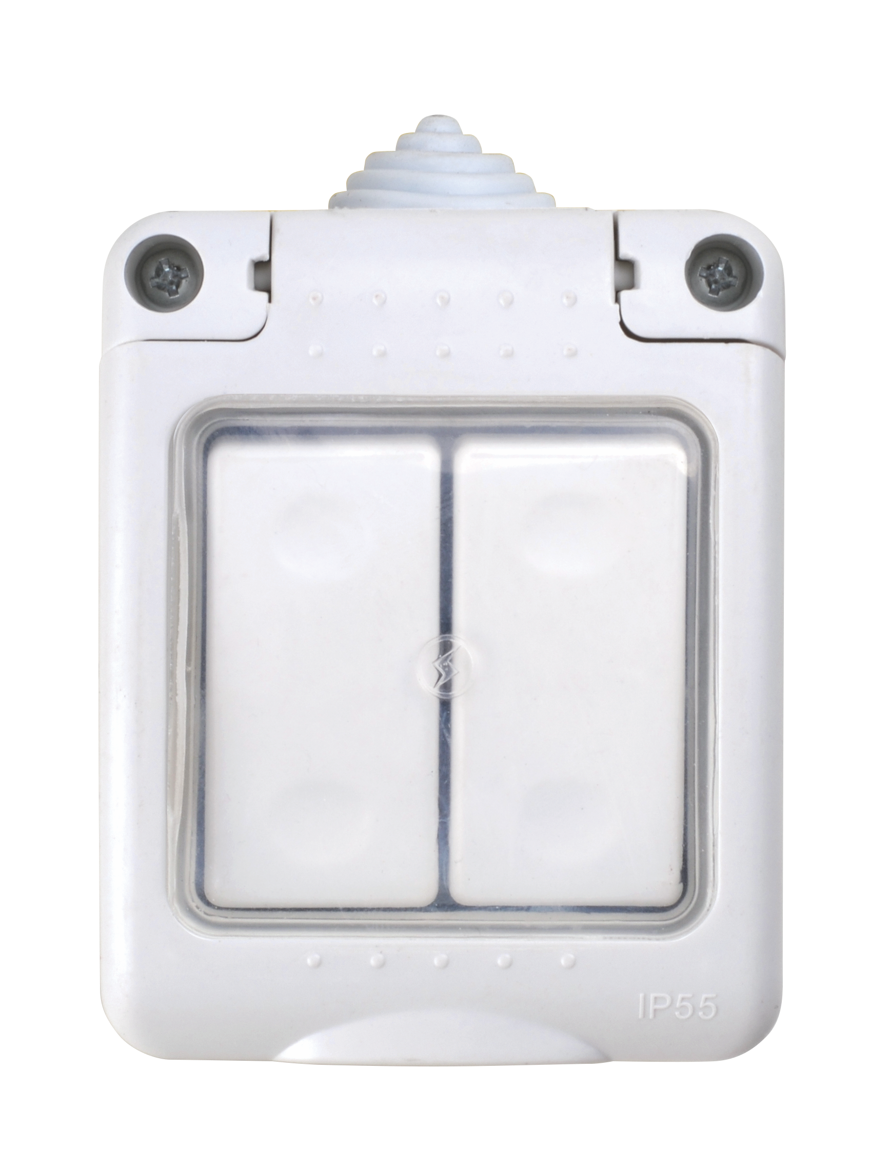 Вимикач 2 кл, 10А, MARSO "Aqua", IP 55, білий