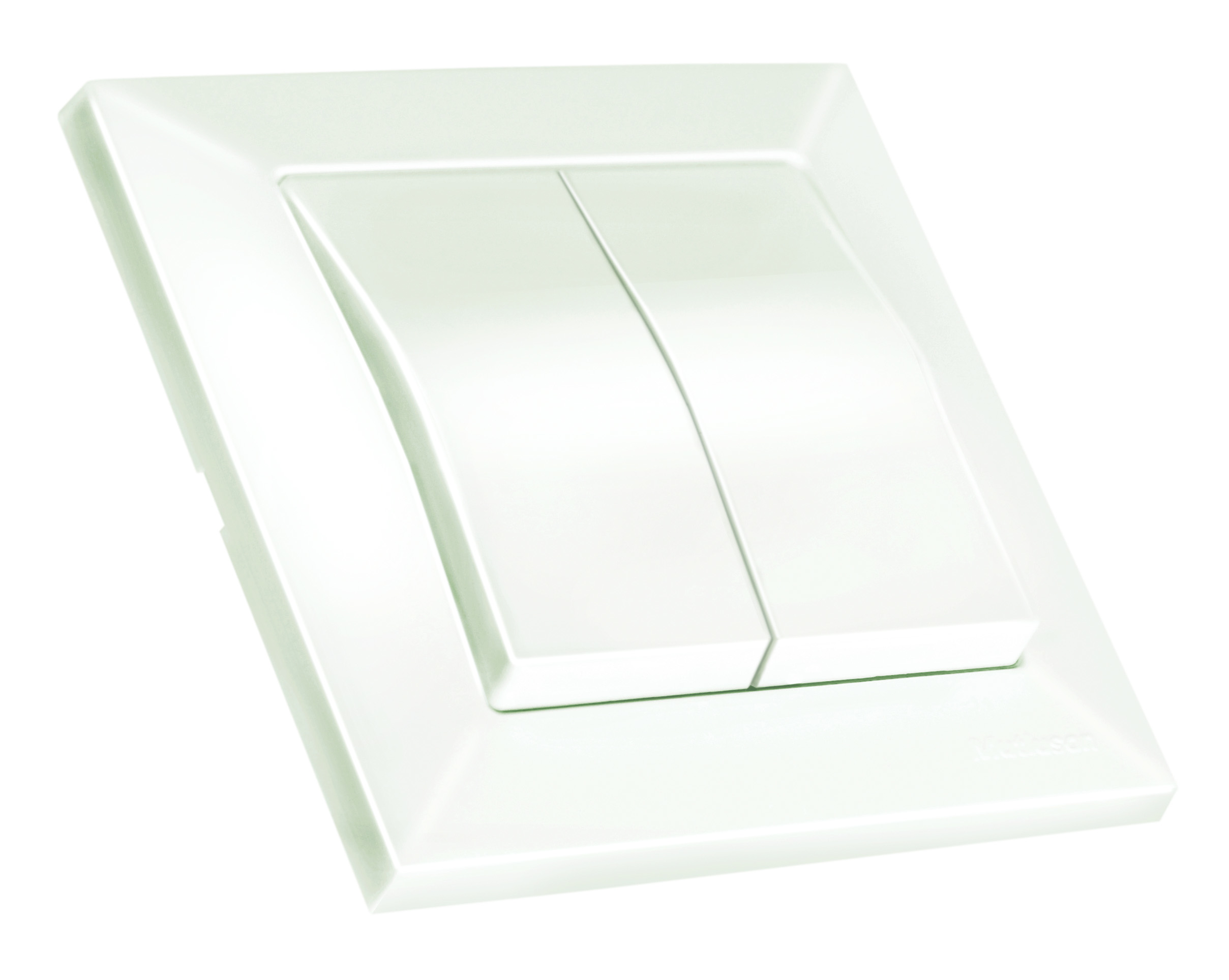 Вимикач 2 кл, 10А, CANDELA, Mutlusan, білий, (2125 002 0101)