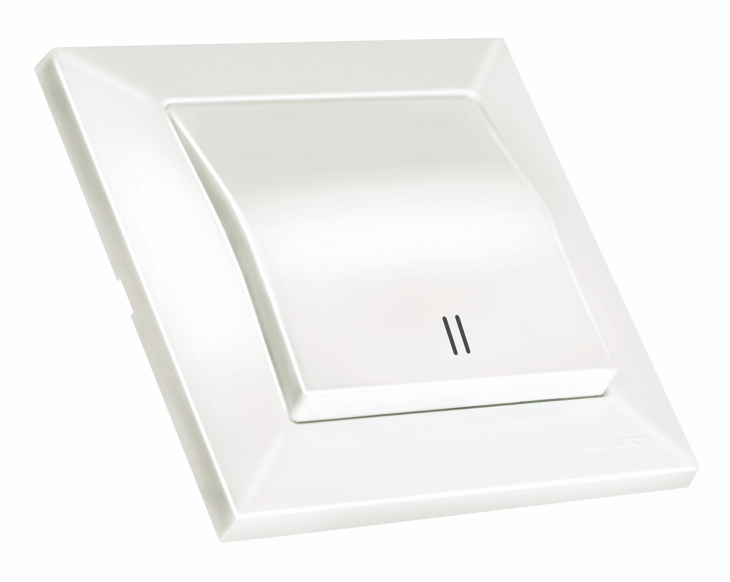 Вимикач 1 кл, 10А, з світловим індикатором, CANDELA, Mutlusan, білий, (2125 015 0101)