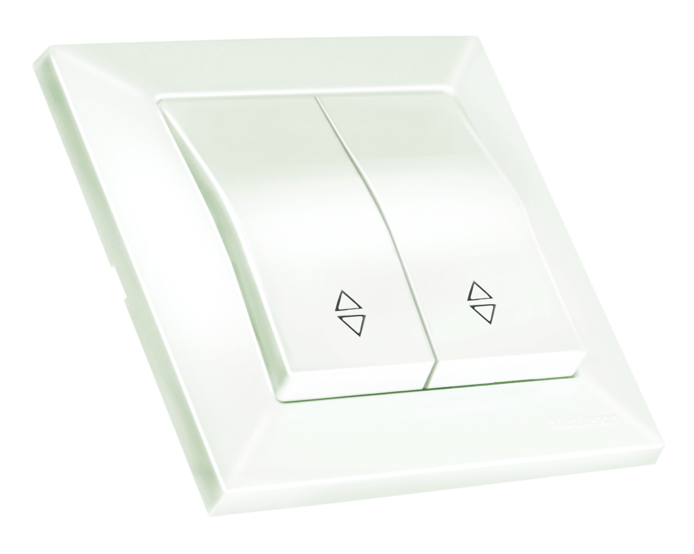 Вимикач 2 кл, прохідний, 10А, CANDELA, Mutlusan, білий, (2125 004 0201)