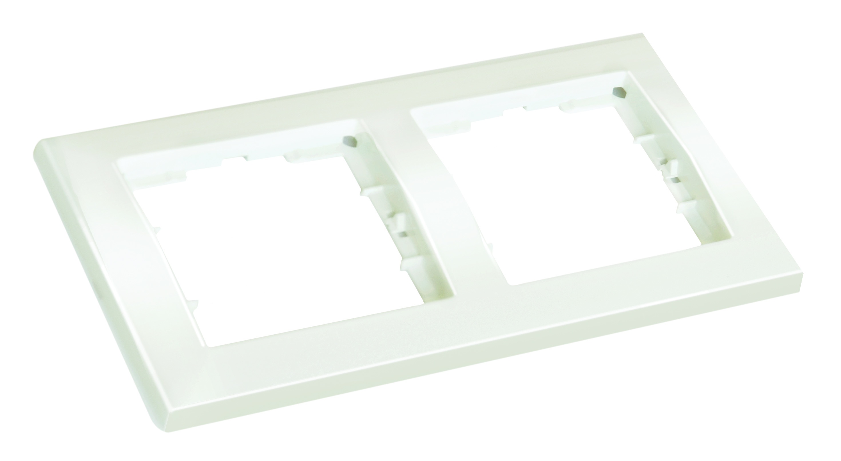 Рамка горизонтальна двомісна CANDELA, Mutlusan, білий, (2125 800 1201)