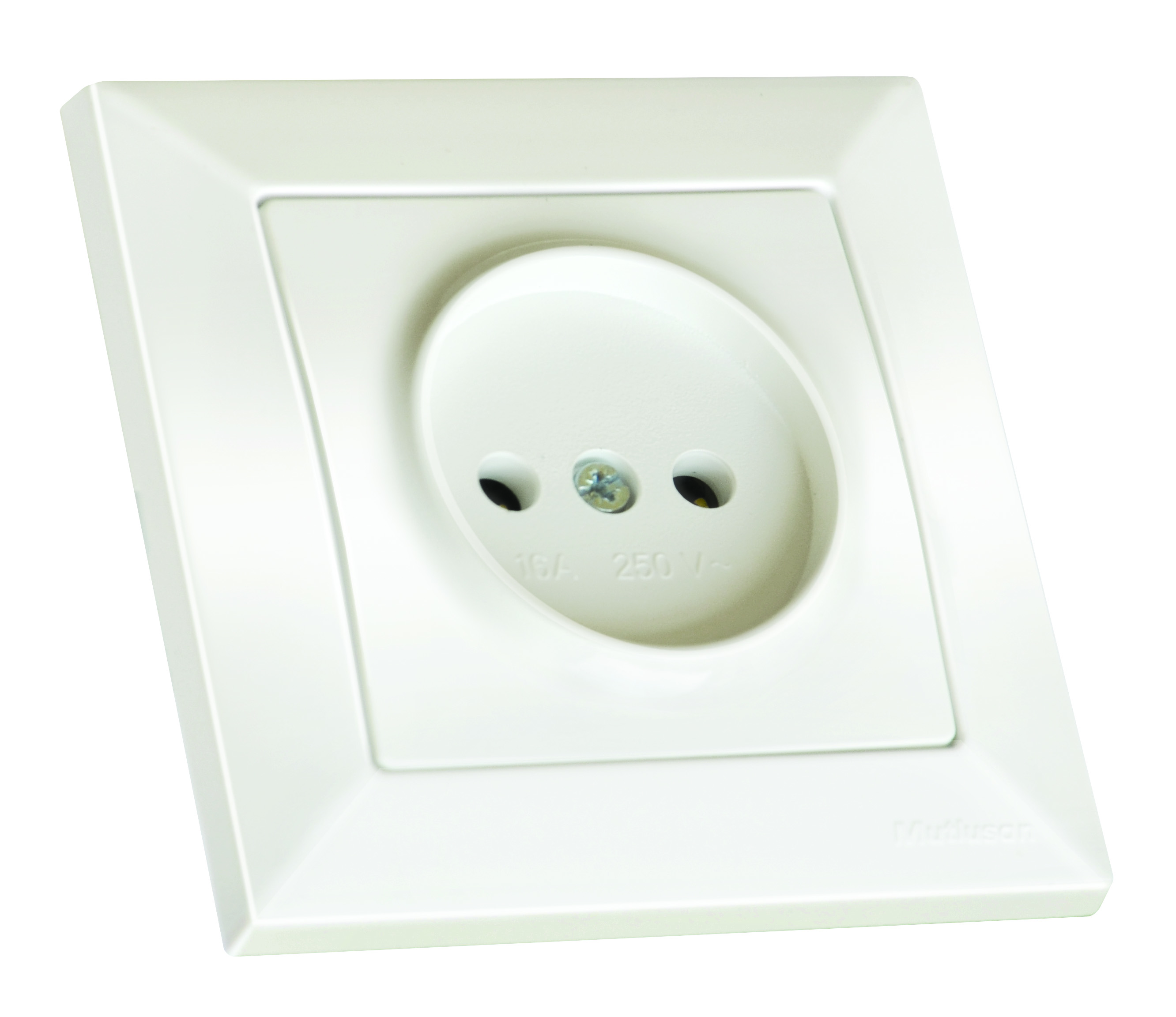 Розетка б/з, 16А, CANDELA, Mutlusan, білий, (2125 101 0201)