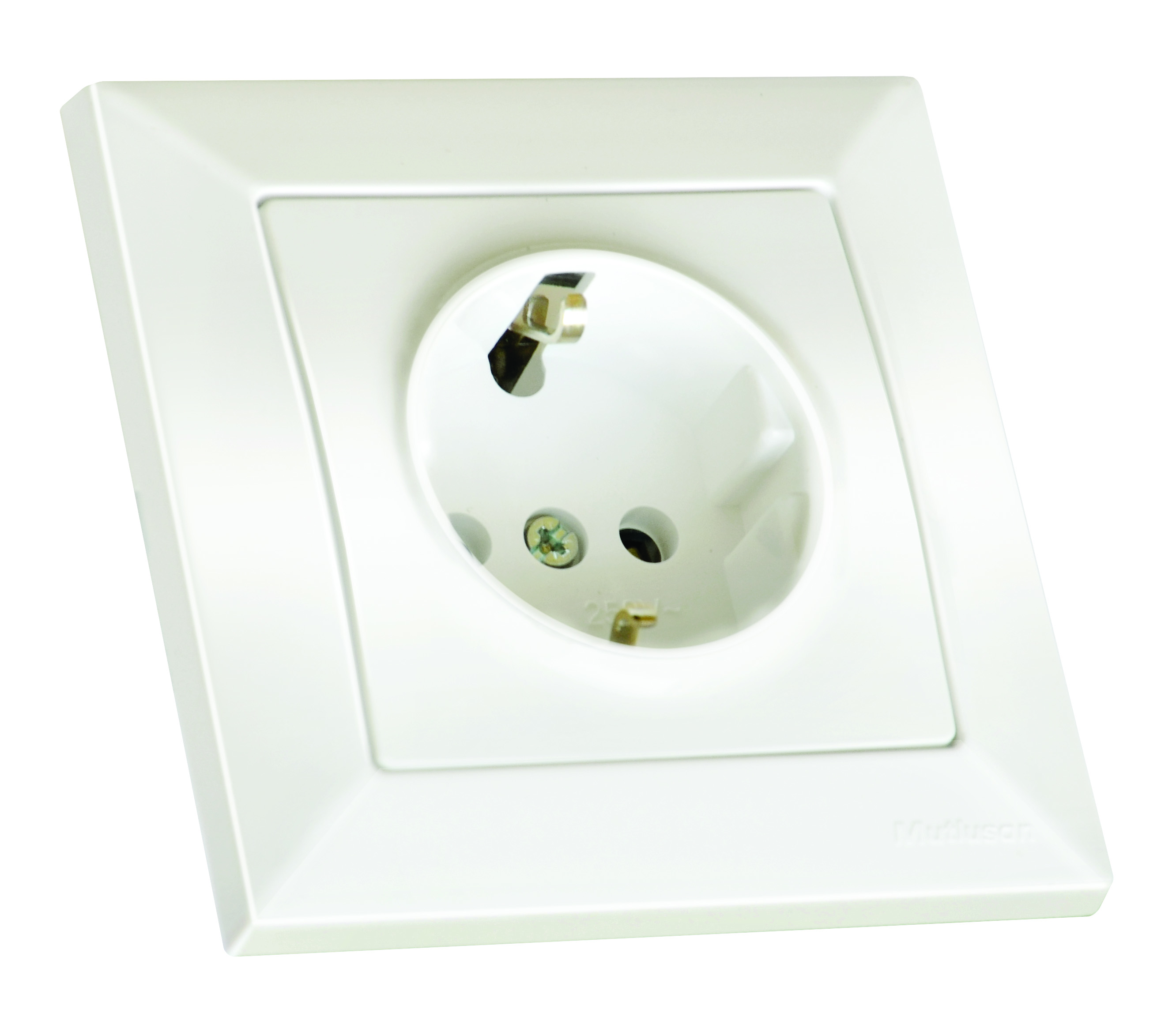 Розетка з/з, 16А, CANDELA, Mutlusan, білий, (2125 100 0201)