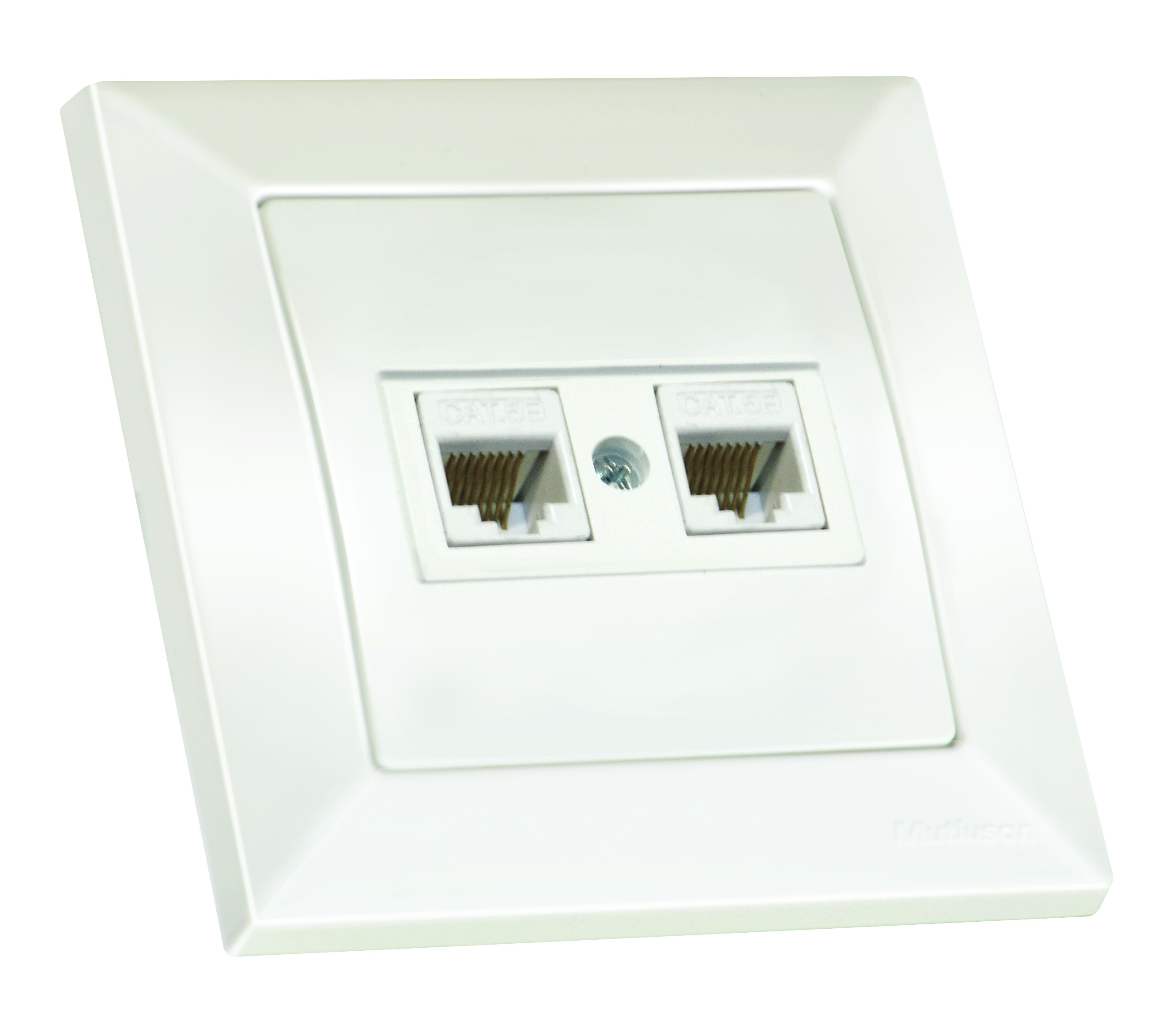 Розетка 2гн комп'ютерна, CANDELA, Mutlusan, білий, (2125 138 0101)
