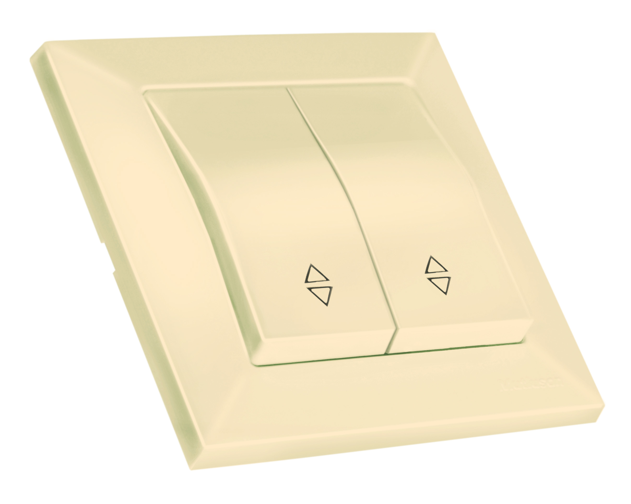 Вимикач 2 кл, прохідний, 10А, CANDELA, Mutlusan, крем, (2125 004 0202)