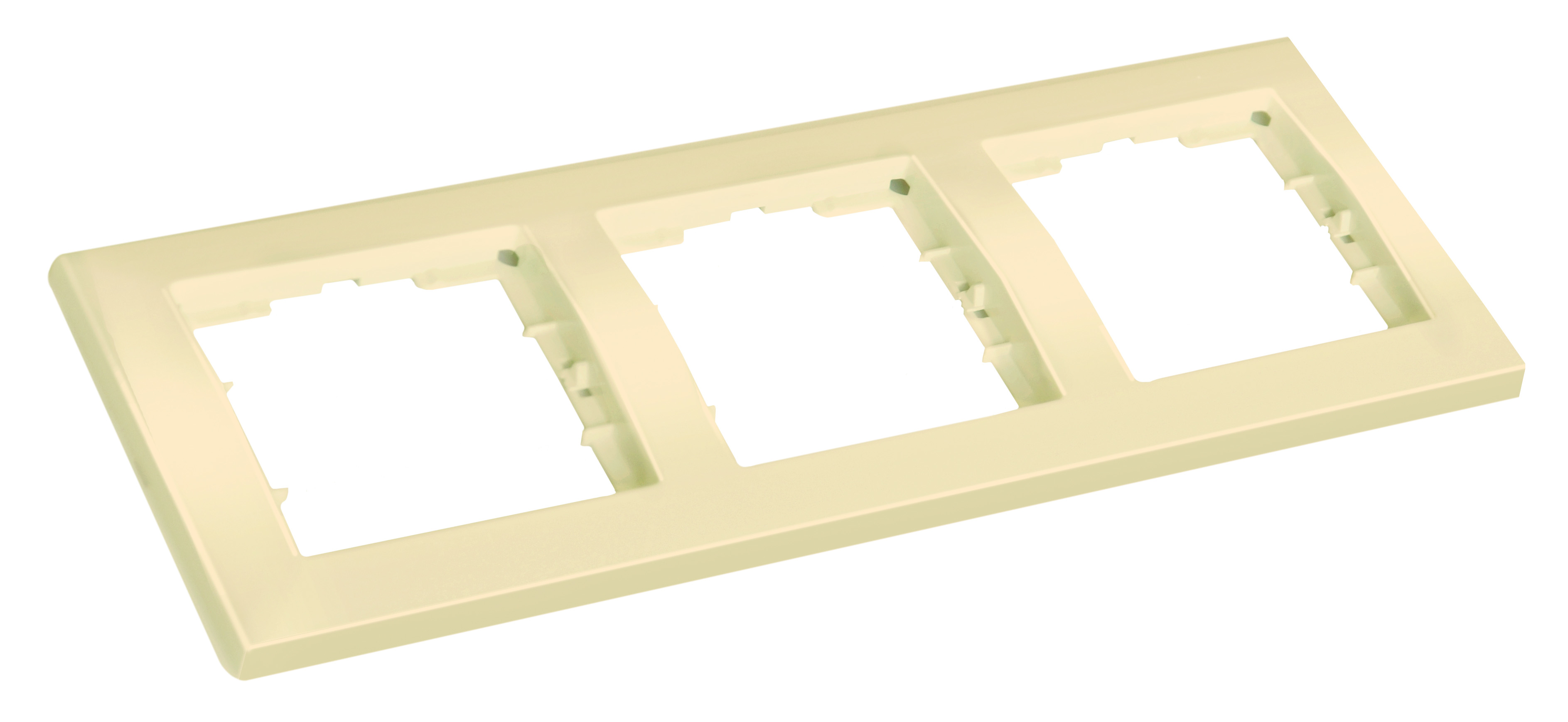 Рамка горизонтальна тримісна CANDELA, Mutlusan, крем, (2125 800 1302)
