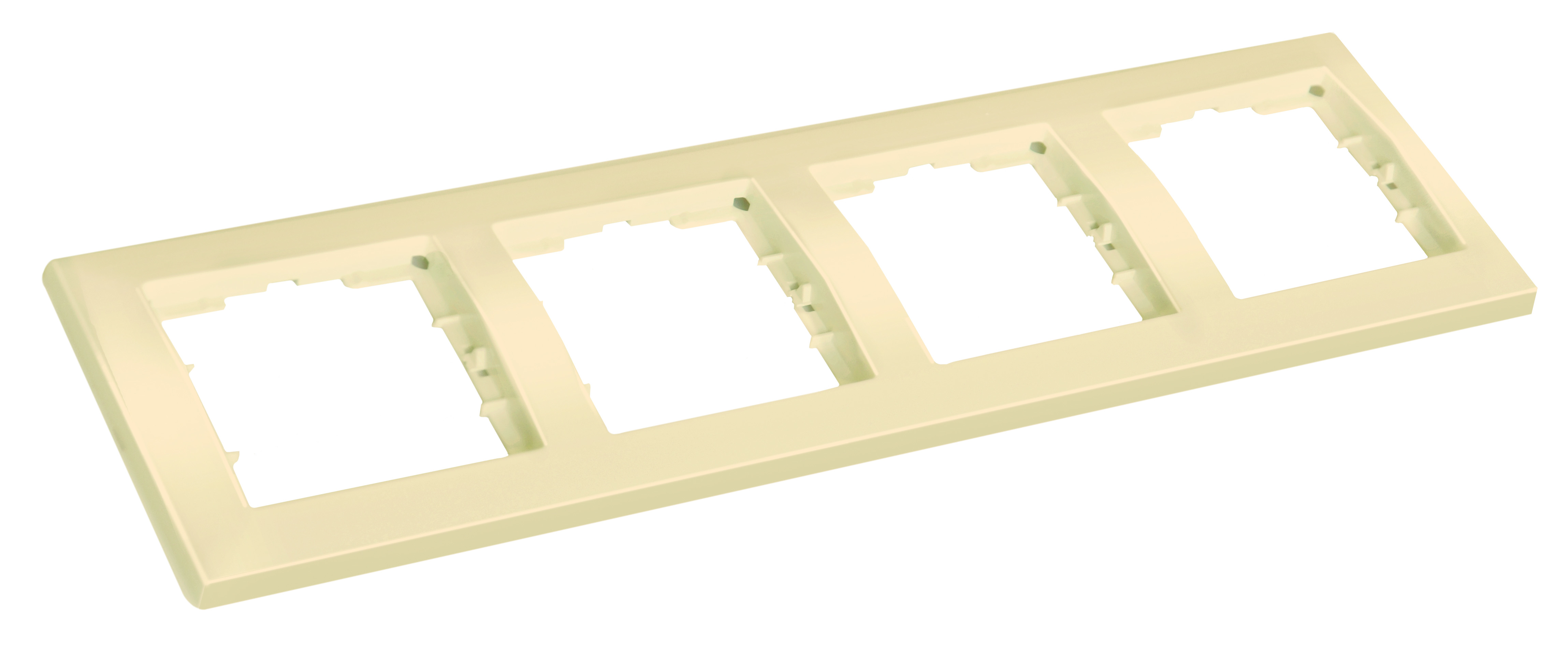 Рамка горизонтальна чотиримісна CANDELA, Mutlusan, крем, (2125 800 1402)