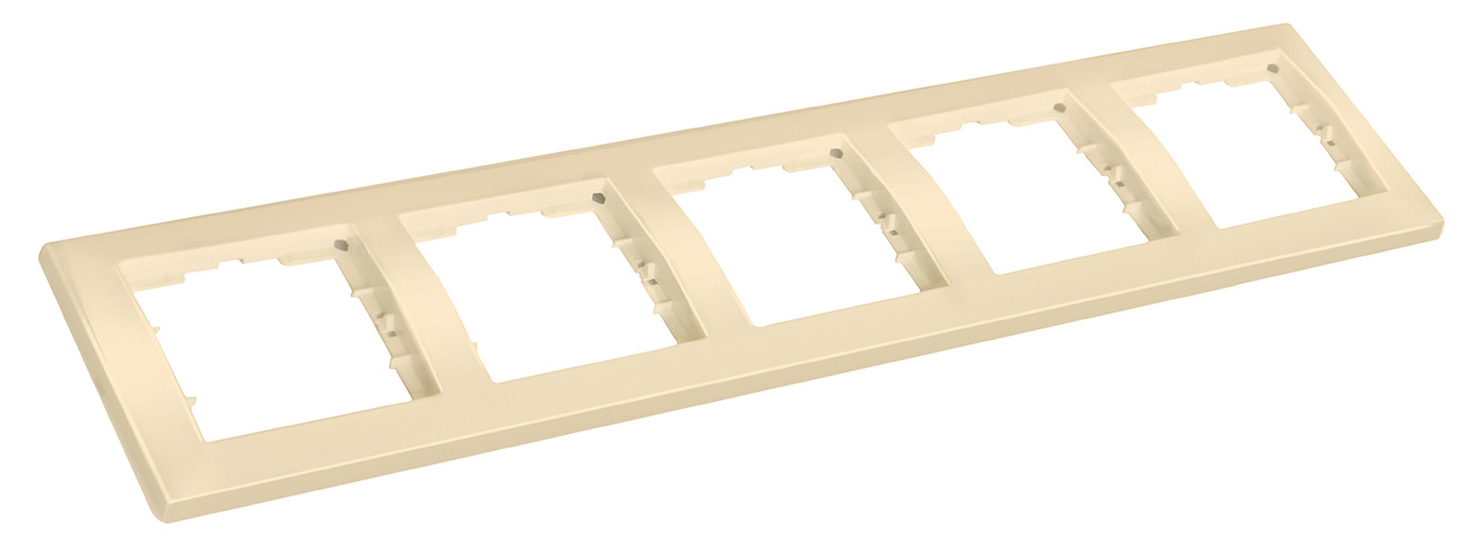 Рамка горизонтальна п'ятимісна CANDELA, Mutlusan, крем, (2125 800 1502)