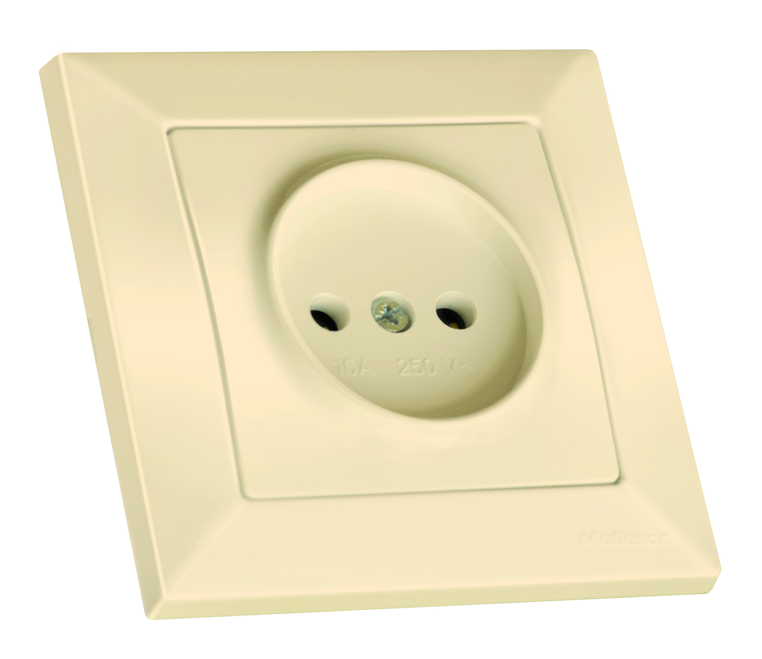 Розетка б/з, 16А, CANDELA, Mutlusan, крем, (2125 101 0202)