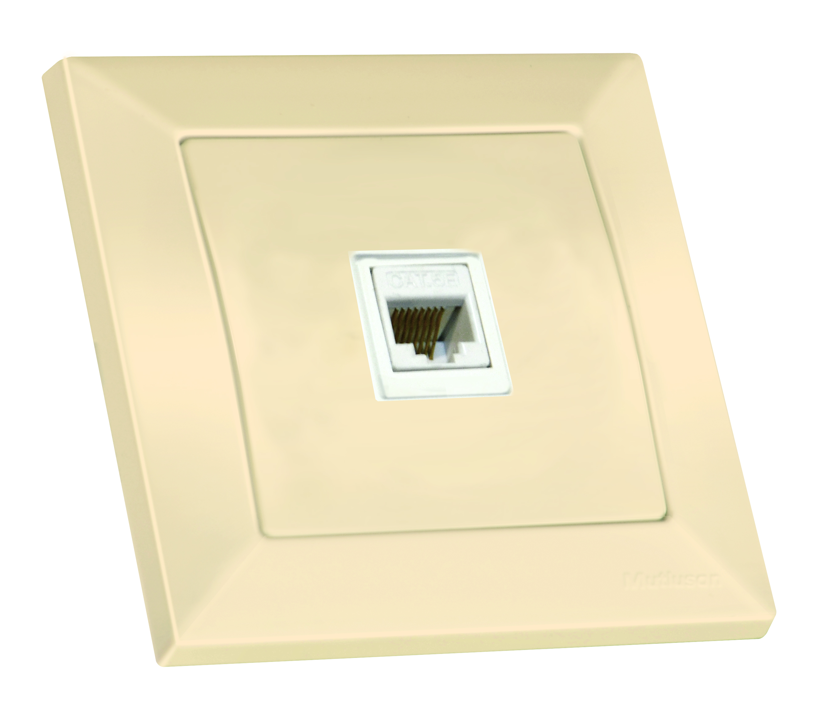 Розетка 1гн комп'ютерна, CANDELA, Mutlusan, крем (2125 136 0102)