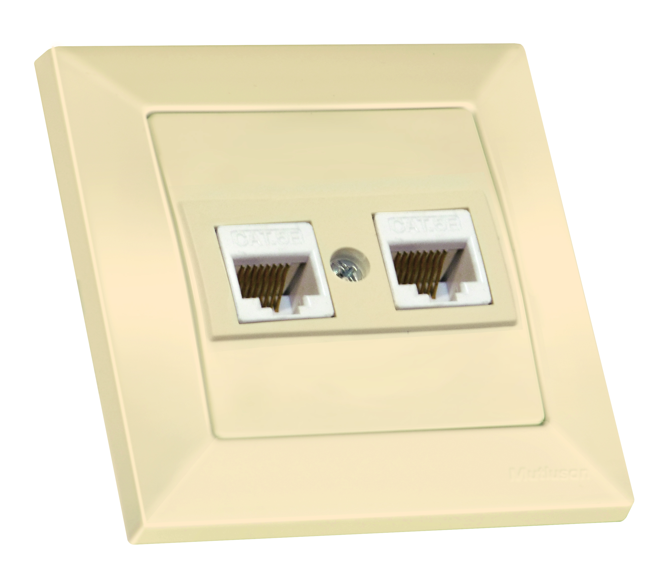 Розетка 2гн комп'ютерна, CANDELA, Mutlusan, крем (2125 138 0102)