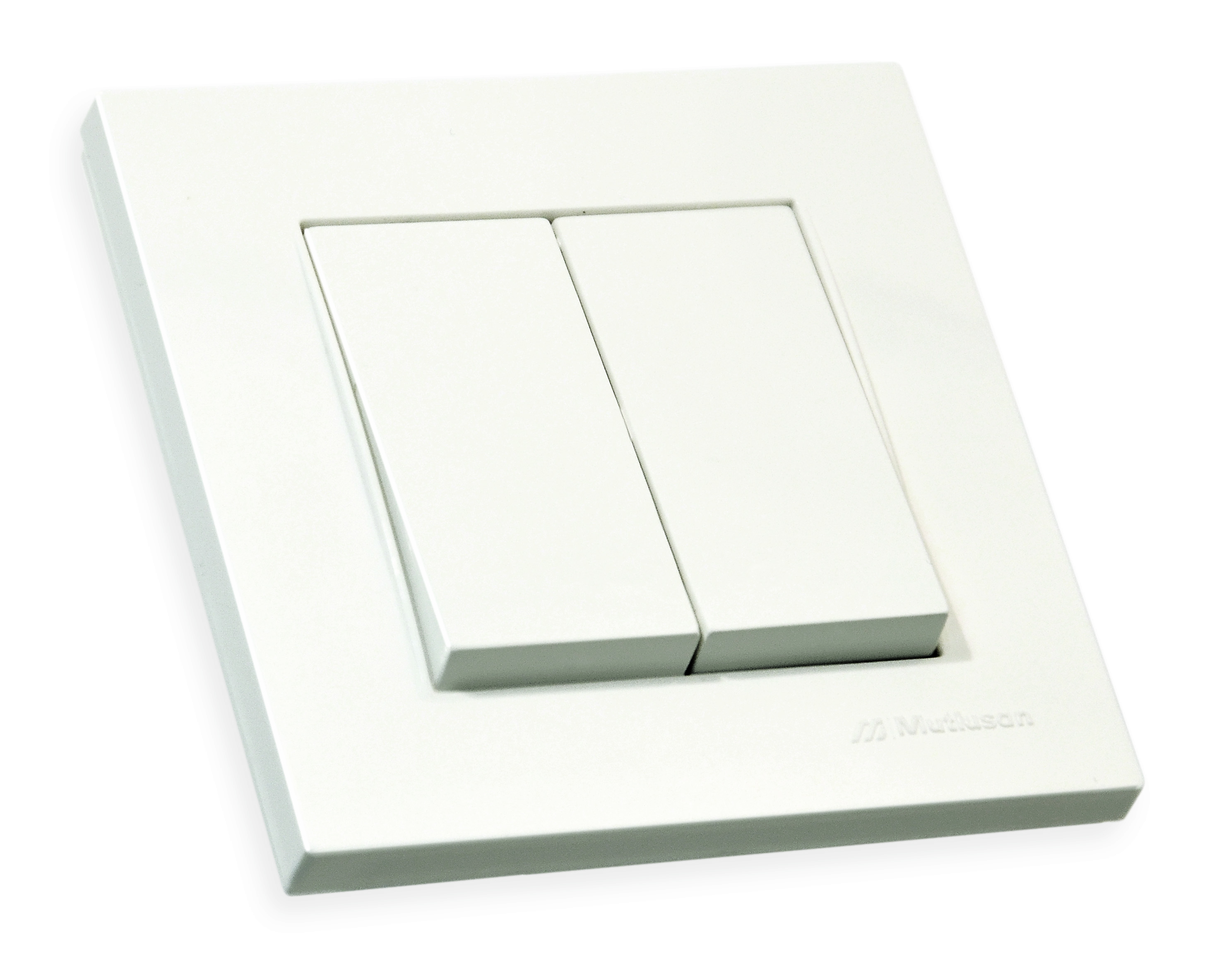 Вимикач 2 кл, 10А, RITA, Mutlusan, білий, (2220 402 0201)