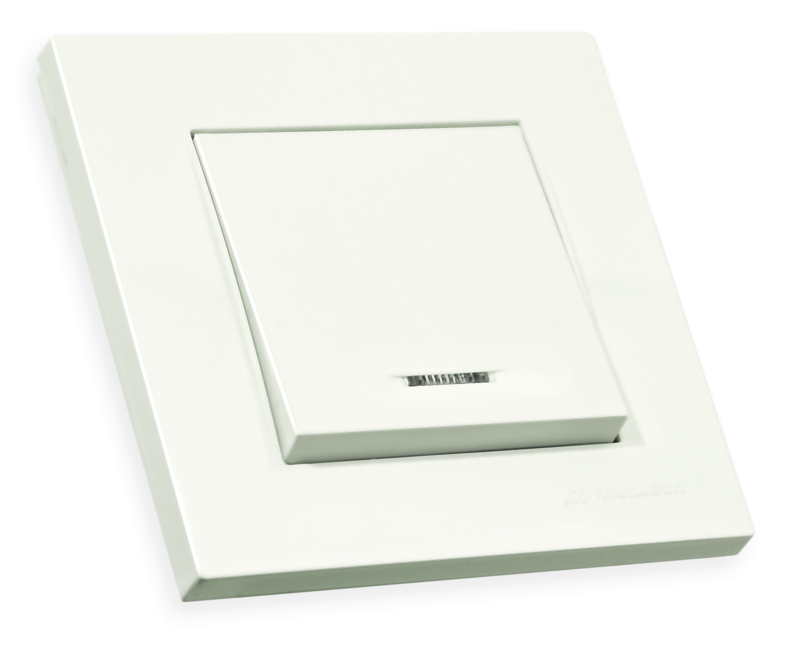 Вимикач 1 кл, 10А, з світловим індикатором, RITA, Mutlusan, білий, (2220 415 0201)