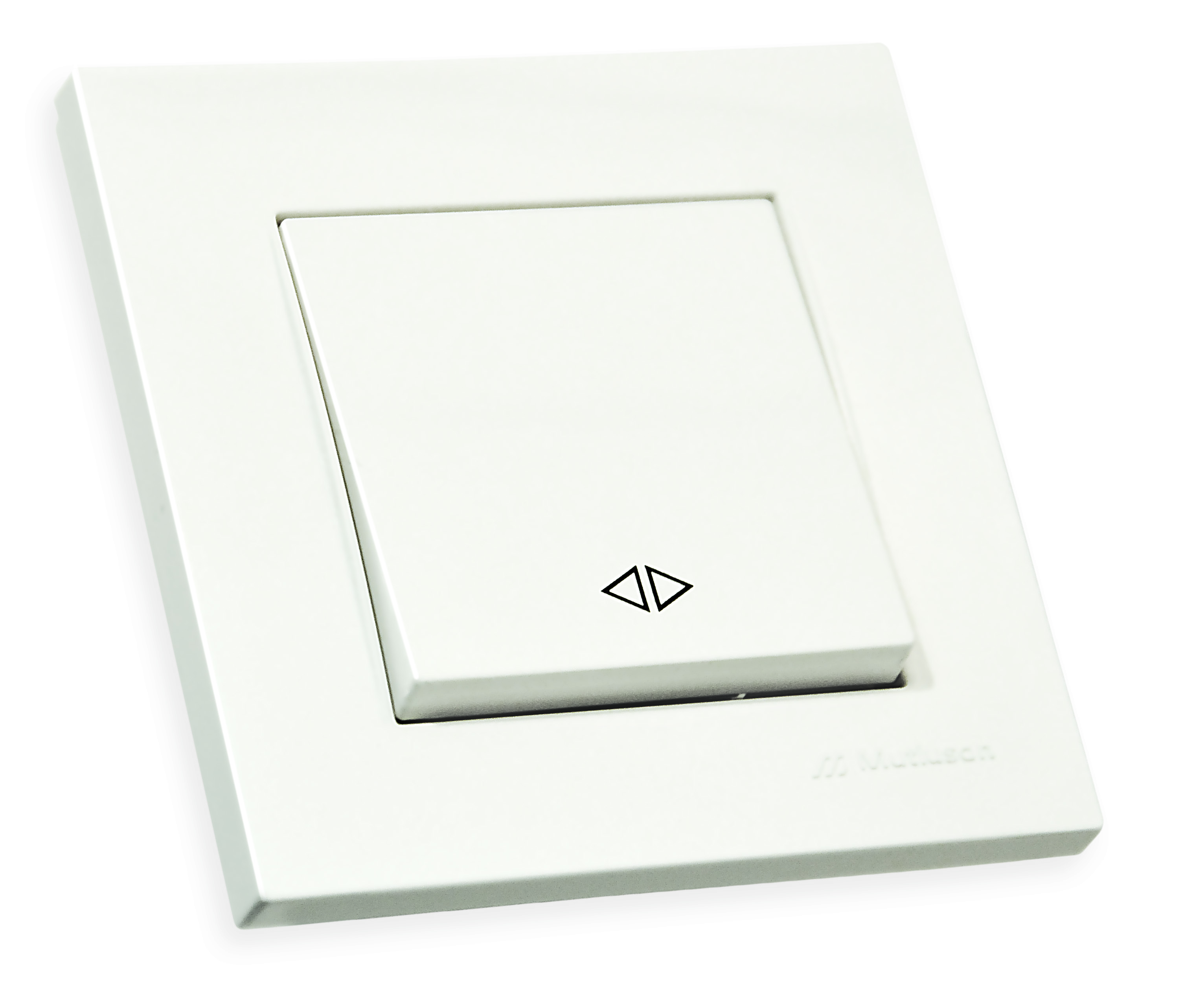 Вимикач 1 кл, перехресний, 10А, RITA, Mutlusan, білий, (2220 408 0201)