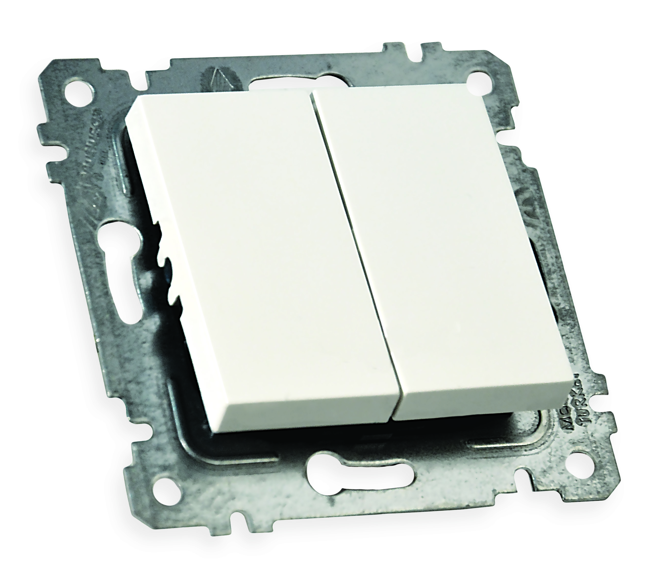 Механізм вимикача 2 кл, 10А, RITA, Mutlusan, білий, (2200 402 0201)