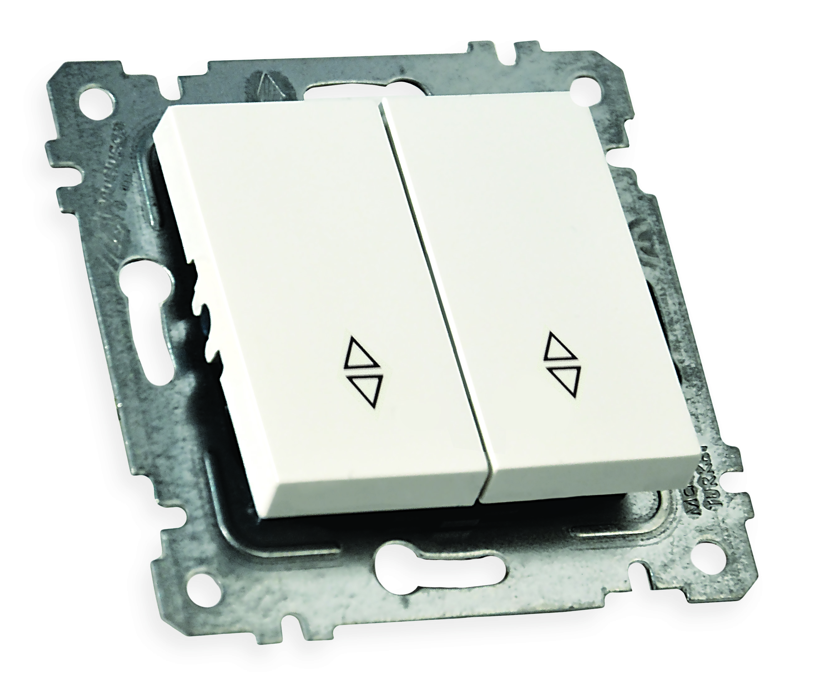 Механізм вимикача 2 кл, прохідний, 10А, RITA, Mutlusan, білий, (2200 404 0201)