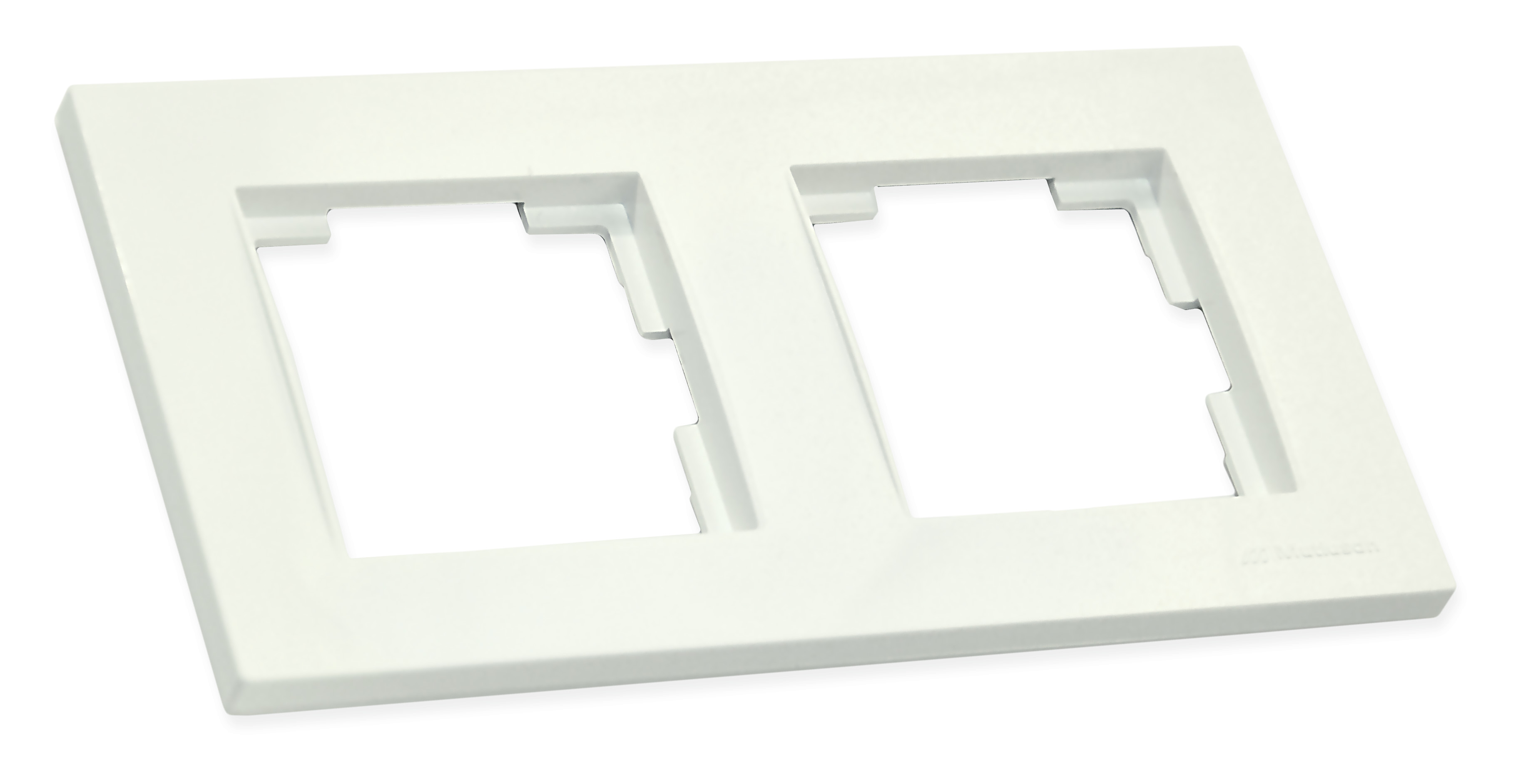 Рамка горизонтальна двомісна RITA, Mutlusan, білий, (2220 800 1201)