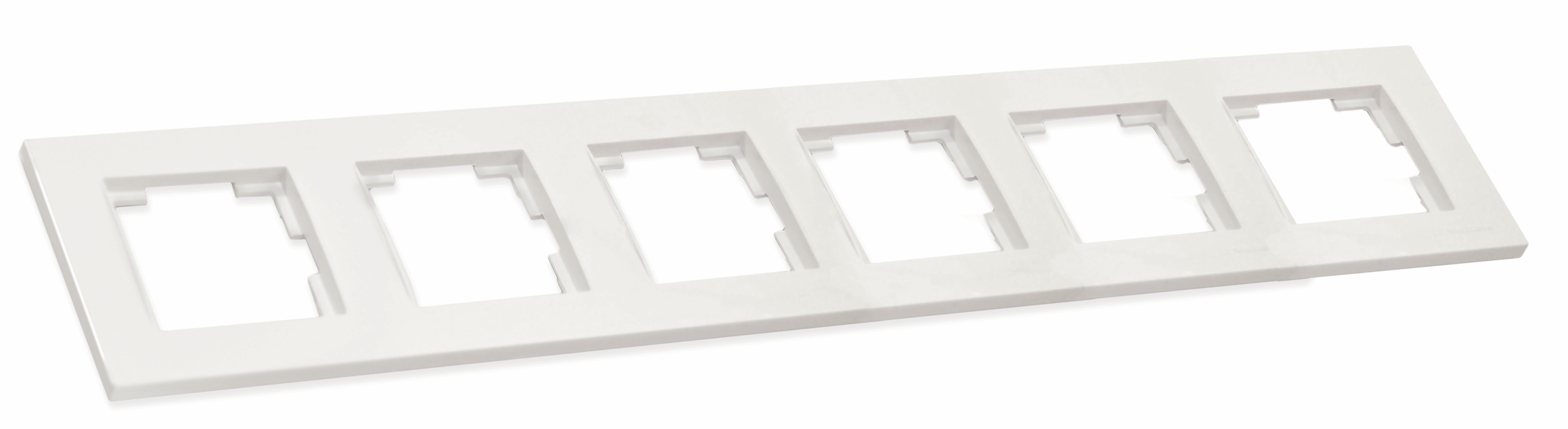 Рамка горизонтальна шестимісна RITA, Mutlusan, білий, (2220 800 1601)