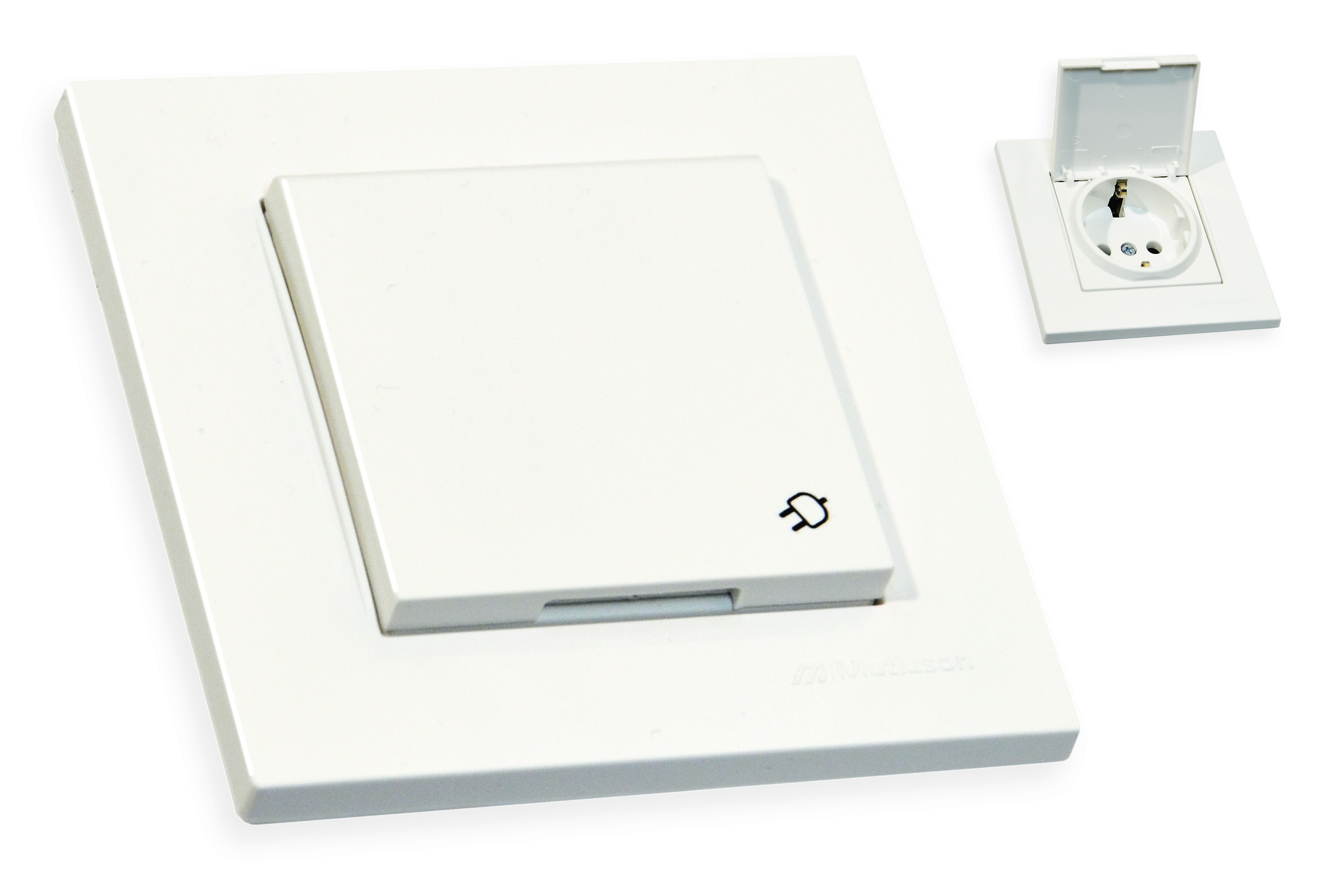 Розетка з/з, 16А, бризкозахищена, з кришкою, RITA, Mutlusan, білий, (2220 610 0201)