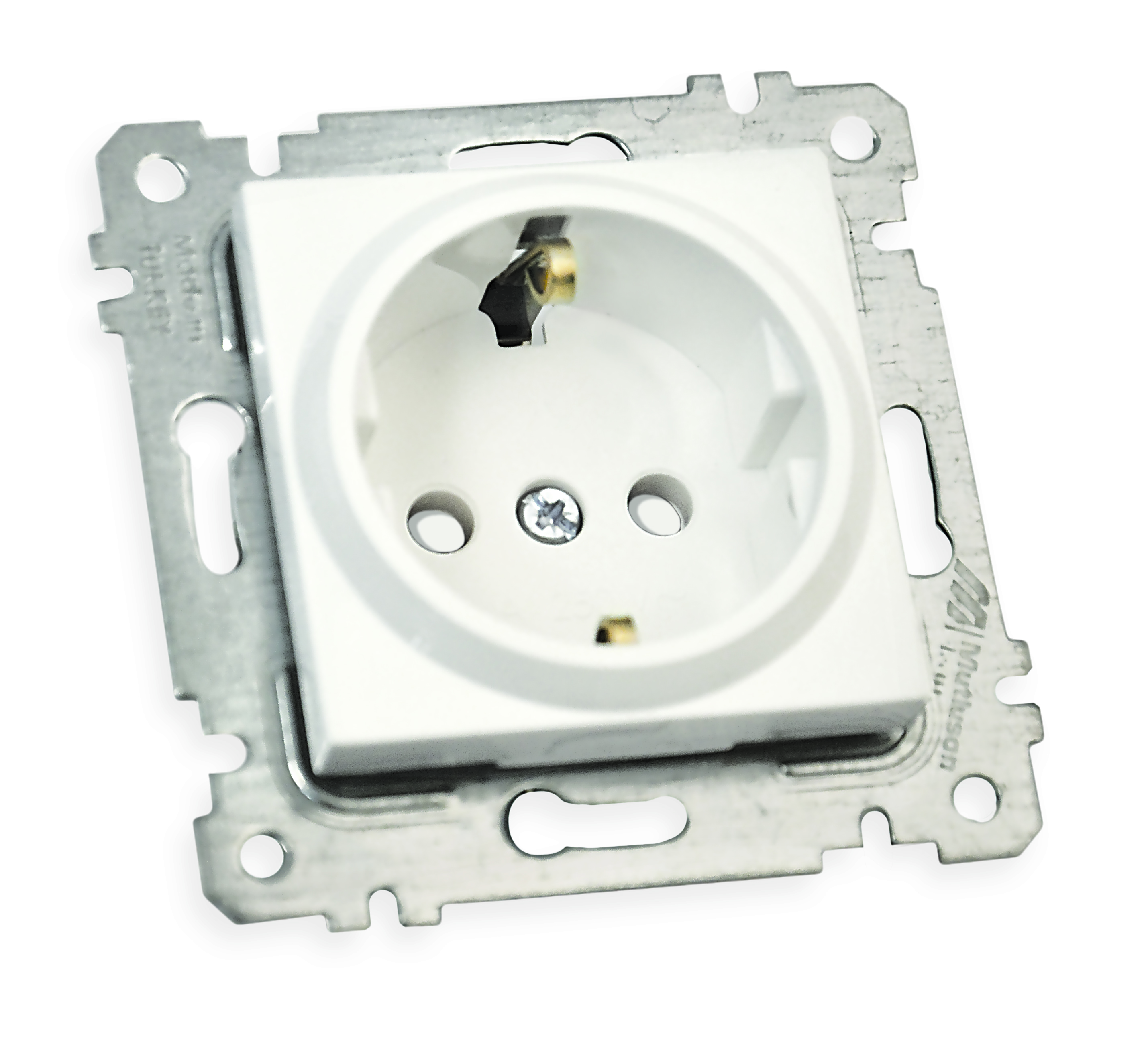 Механізм розетки з/з, зі шторками,16А, RITA, Mutlusan, білий, (2200 605 0201)