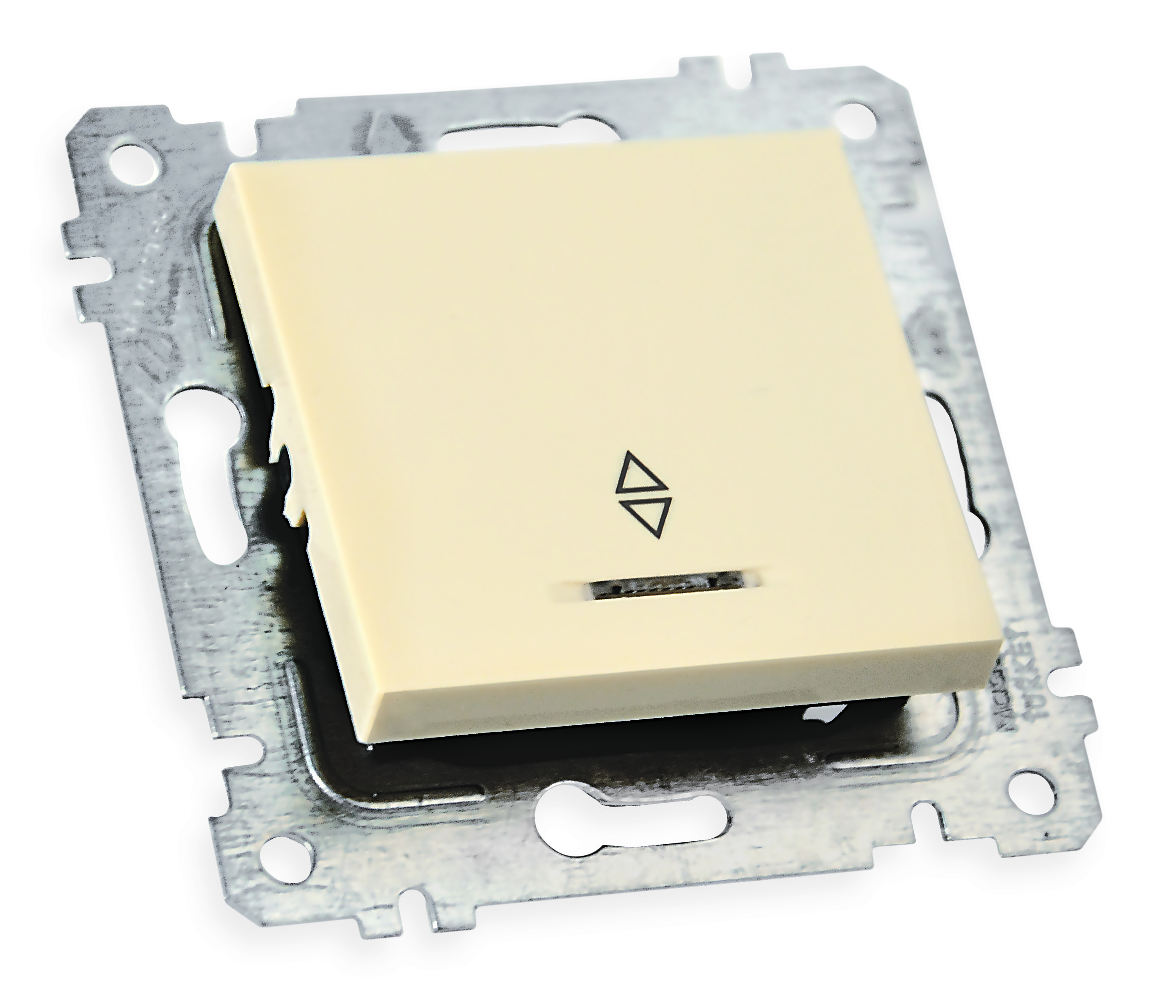 Механізм вимикача 1 кл, прохідний, з світл інд., 10А, RITA, Mutlusan, крем, (2200 416 0102)