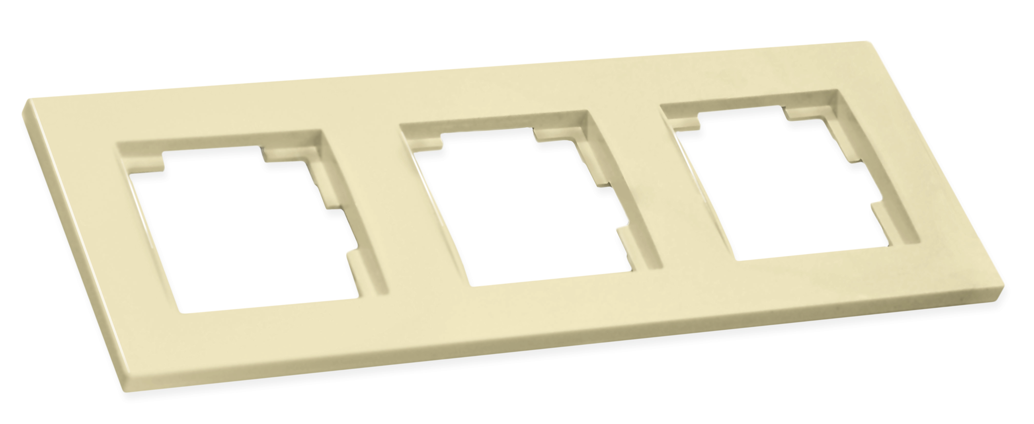 Рамка горизонтальна тримісна RITA, Mutlusan, крем, (2220 800 1302)