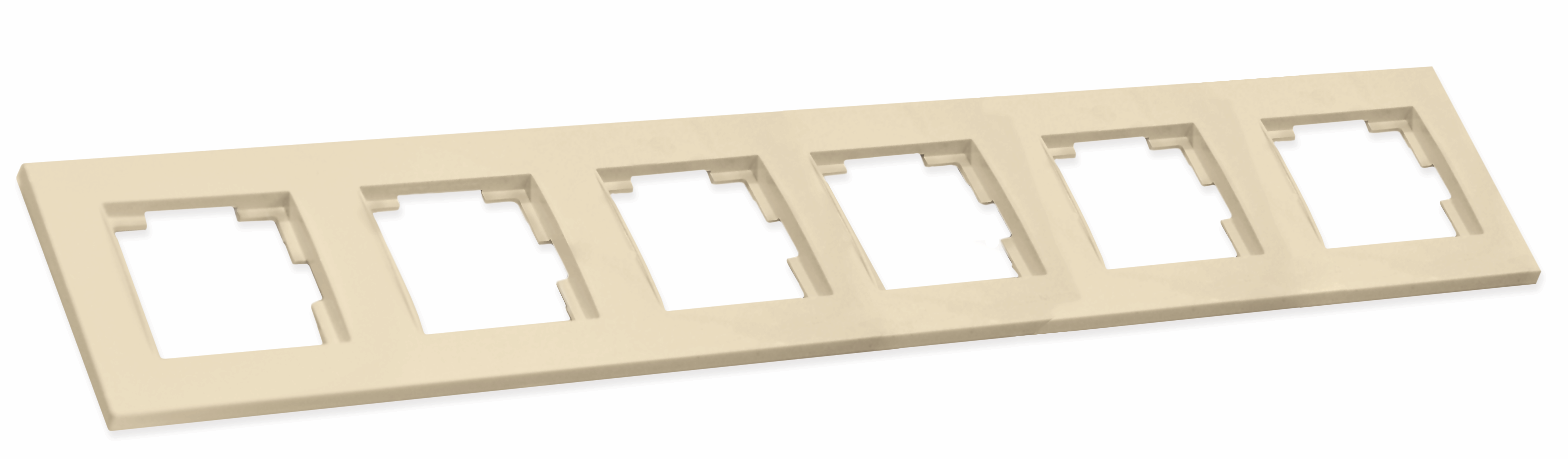 Рамка горизонтальна шестимісна RITA, Mutlusan, крем, (2220 800 1602)