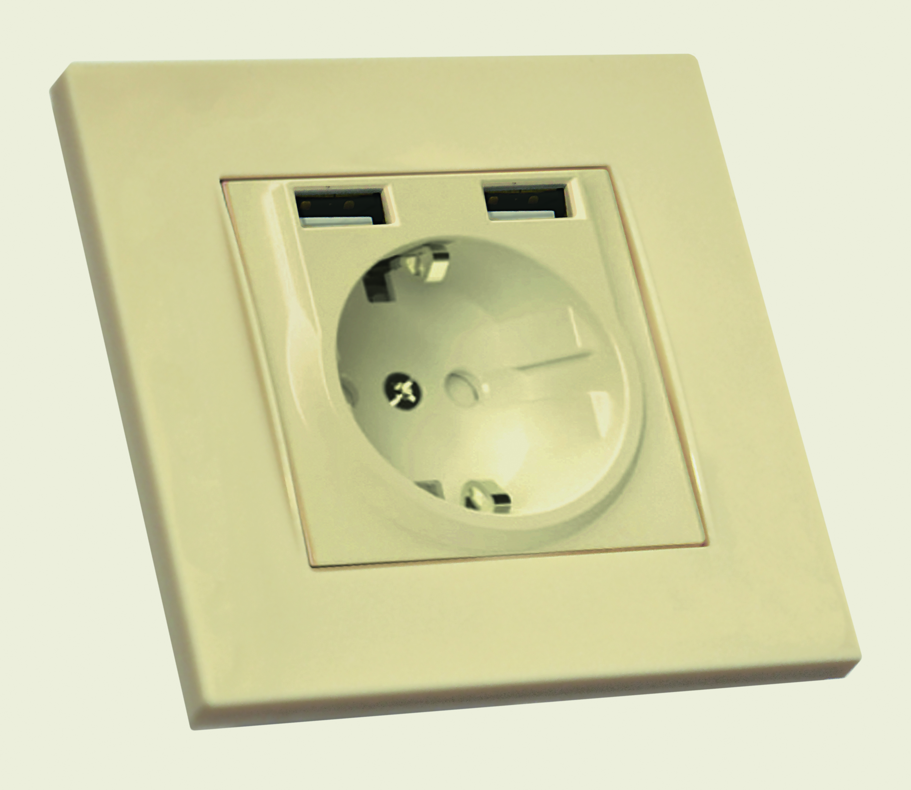 Розетка з/з, 16А, USB+TYPE-C, 2,4А, зі шторками, RITA, Mutlusan, крем, (2220 629 0202)