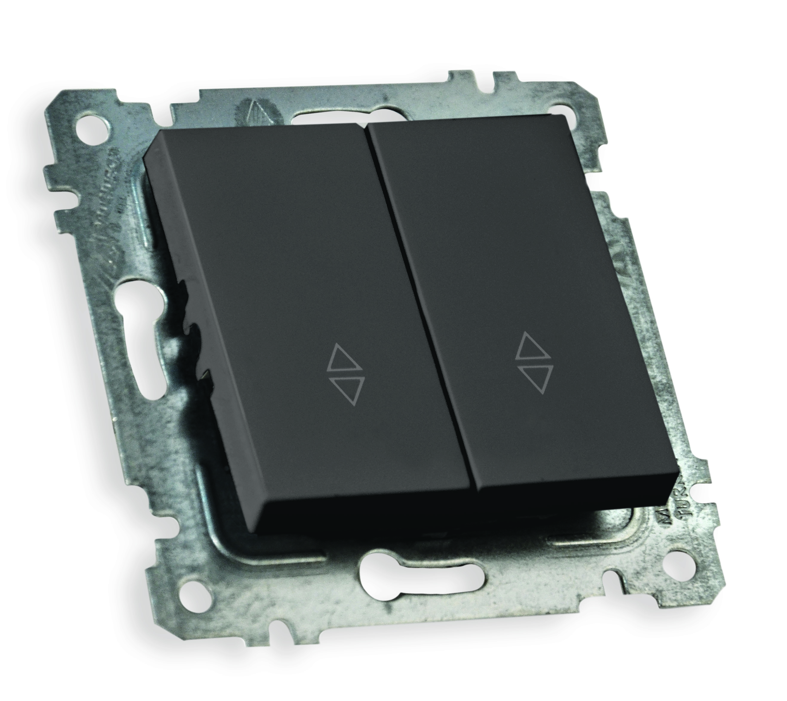 Механізм вимикача 2 кл, прохідний, 10А, RITA, Mutlusan, чорний, (2200 404 0184)