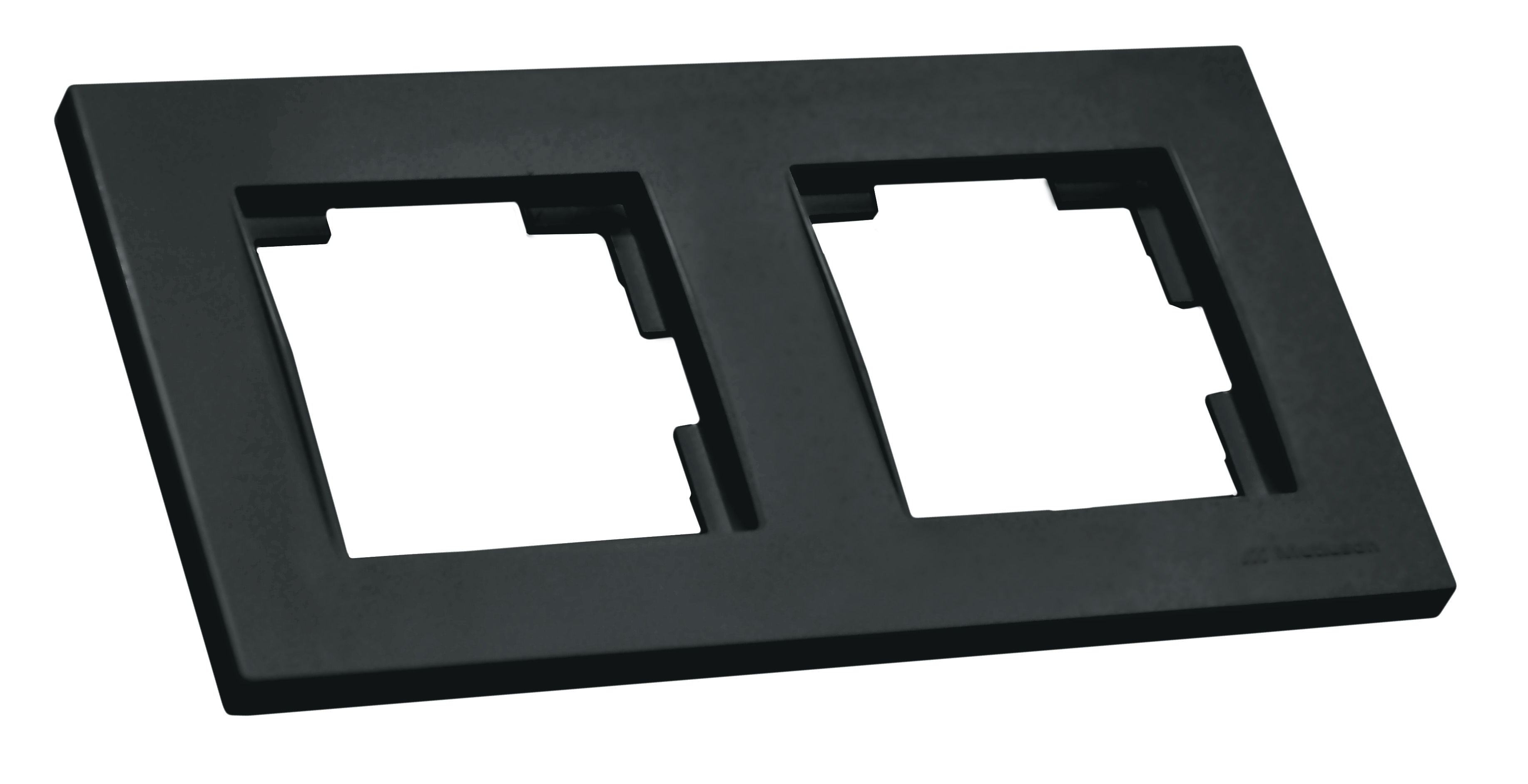 Рамка горизонтальна двомісна RITA, Mutlusan, чорний, (2220 800 1284)