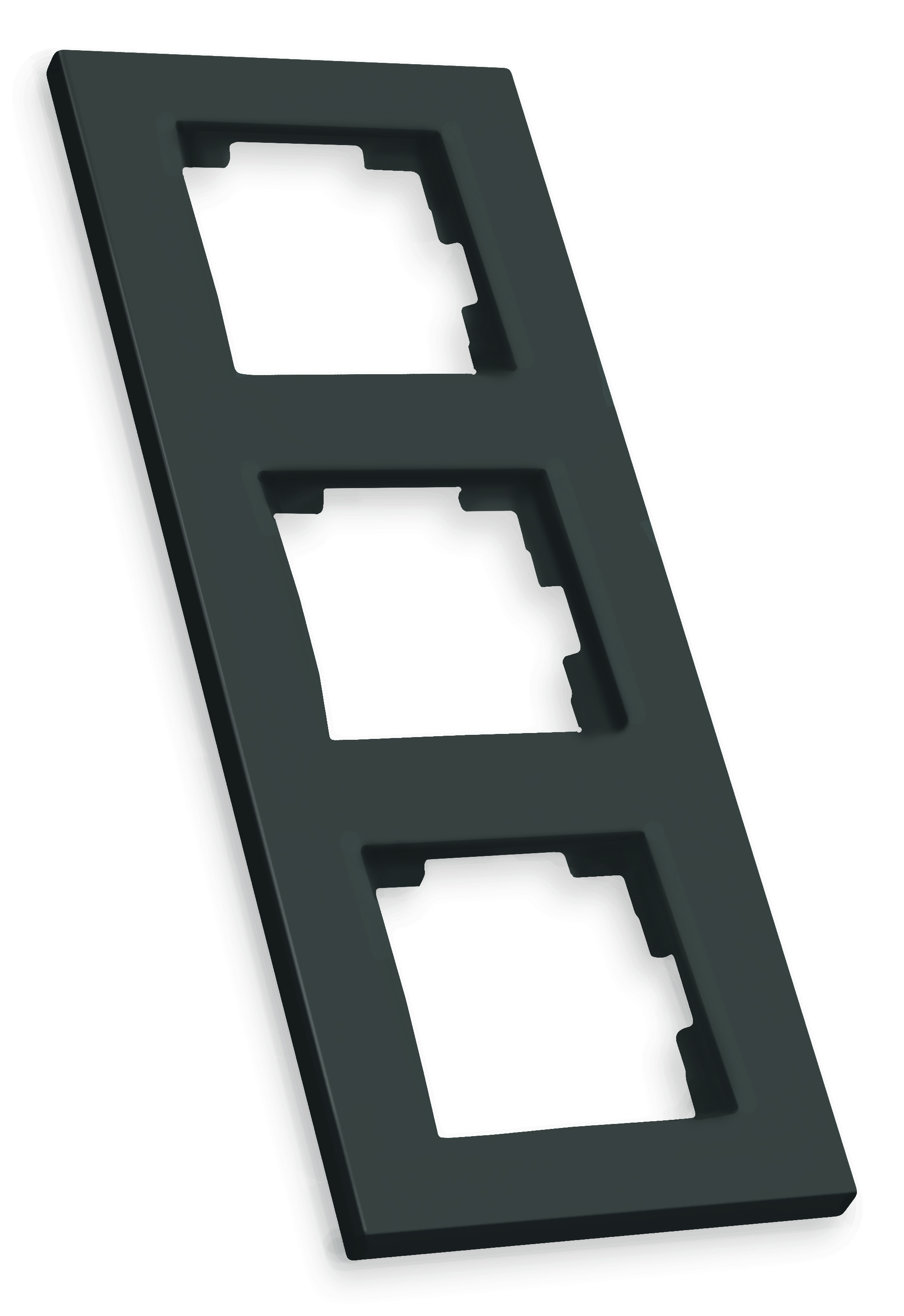 Рамка вертикальна тримісна RITA, Mutlusan, чорний, (2220 800 2384)