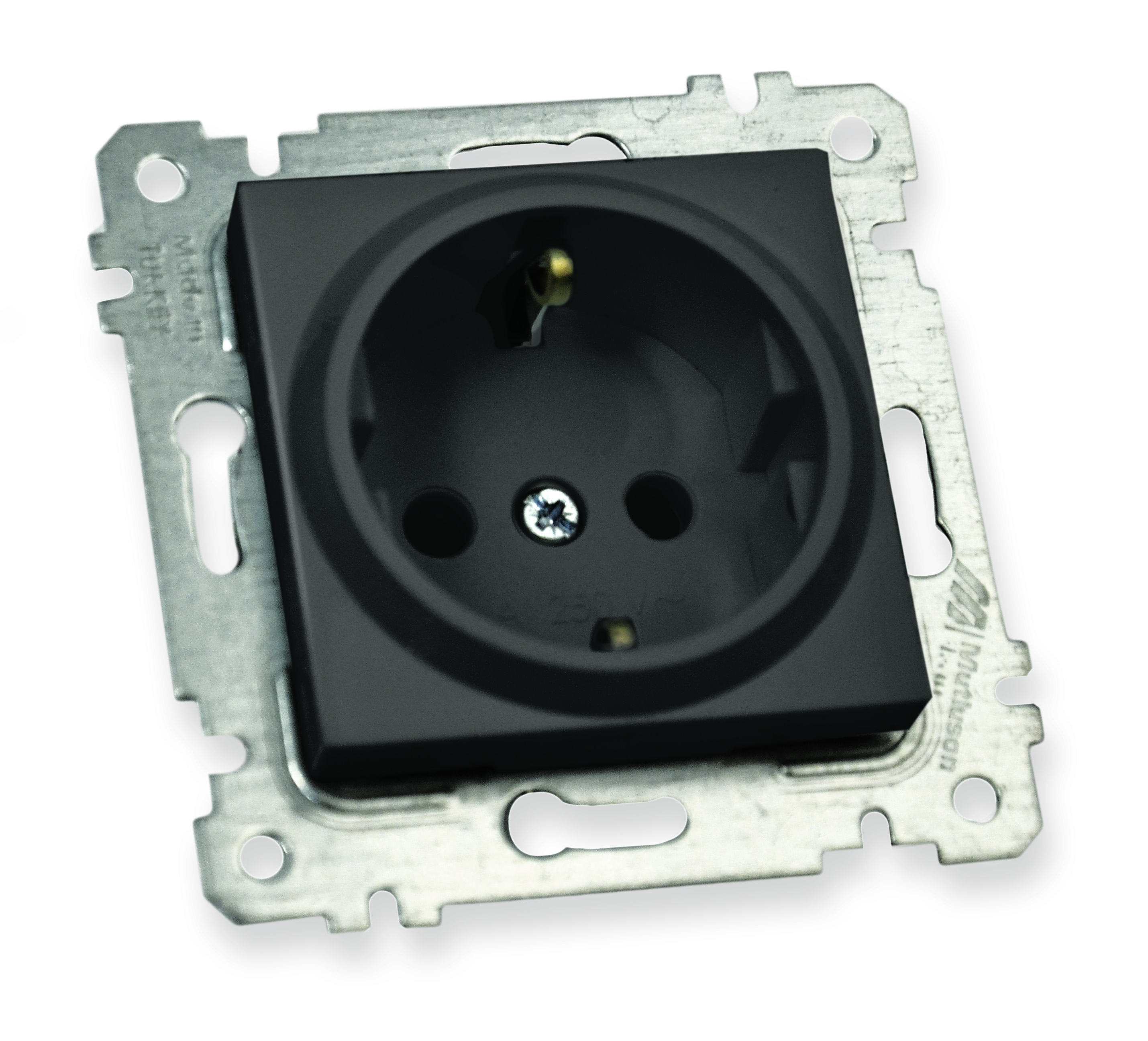 Механізм розетки з/з, 16А, RITA, Mutlusan, чорний, (2200 600 0284)