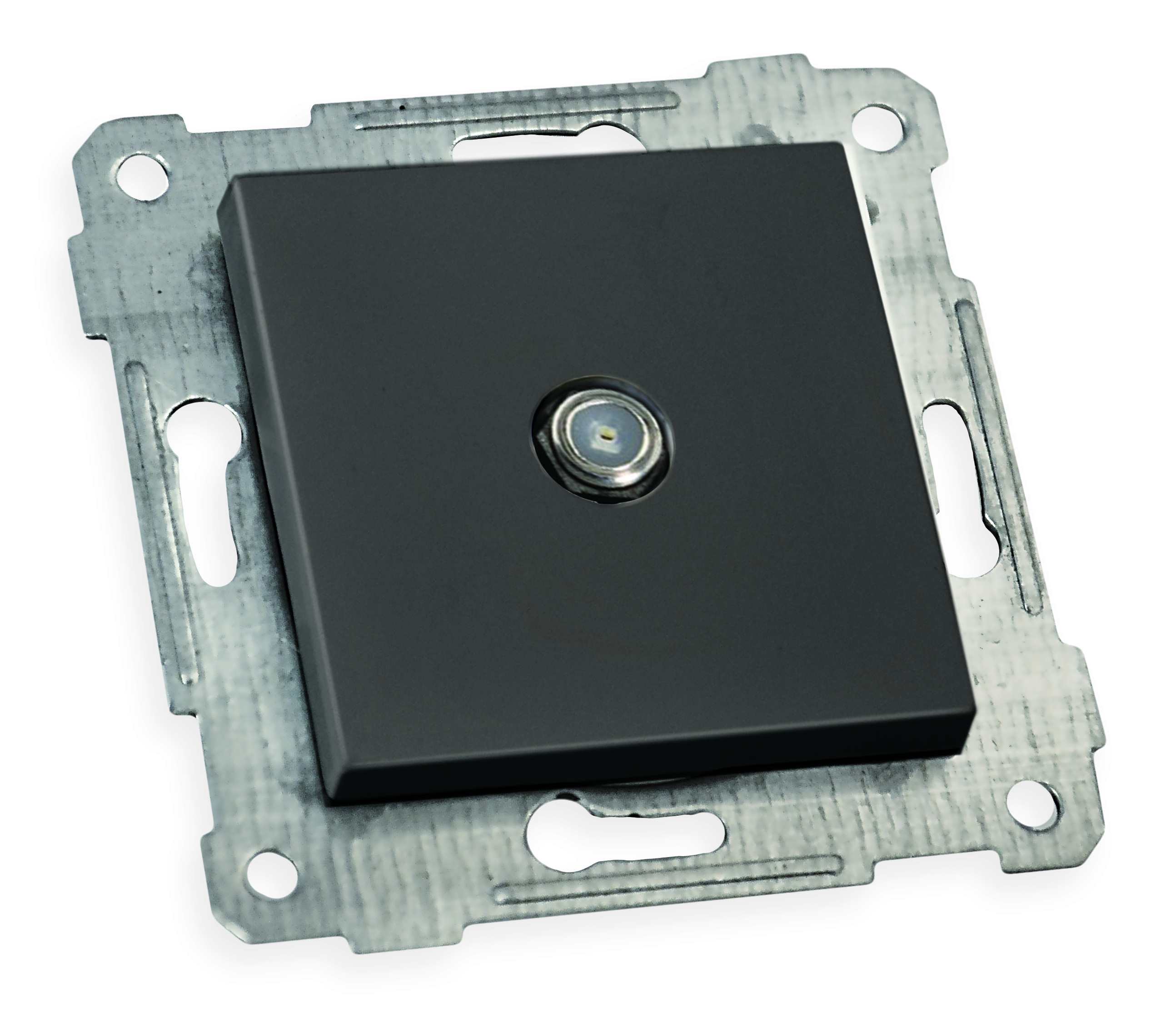 Механізм розетки телевізійної, TV "папа", RITA, Mutlusan,  чорний, (2200 172 0184).