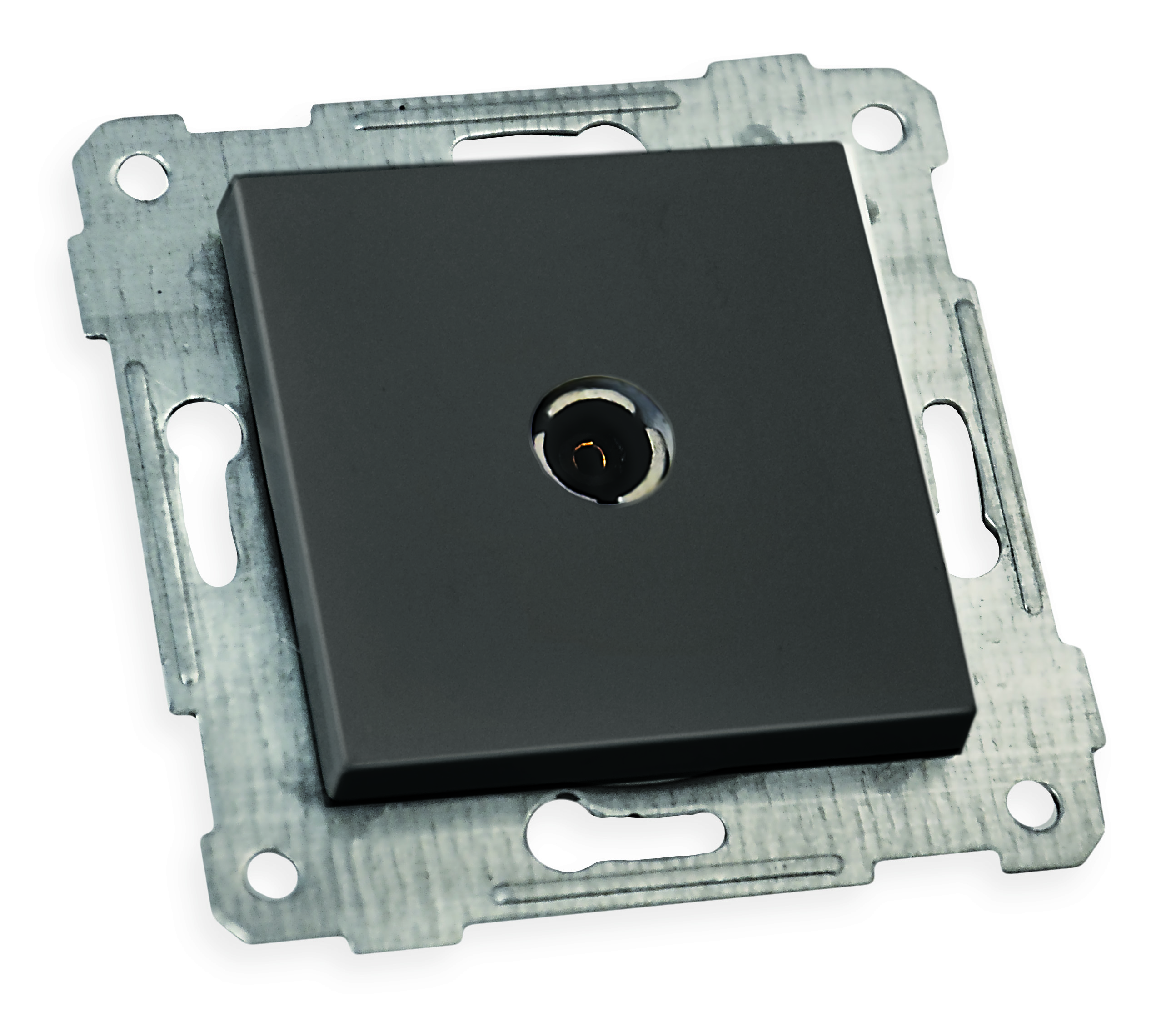 Механізм розетки телевізійної, TV, кінцева RITA, Mutlusan, чорний, (2200 171 0184)