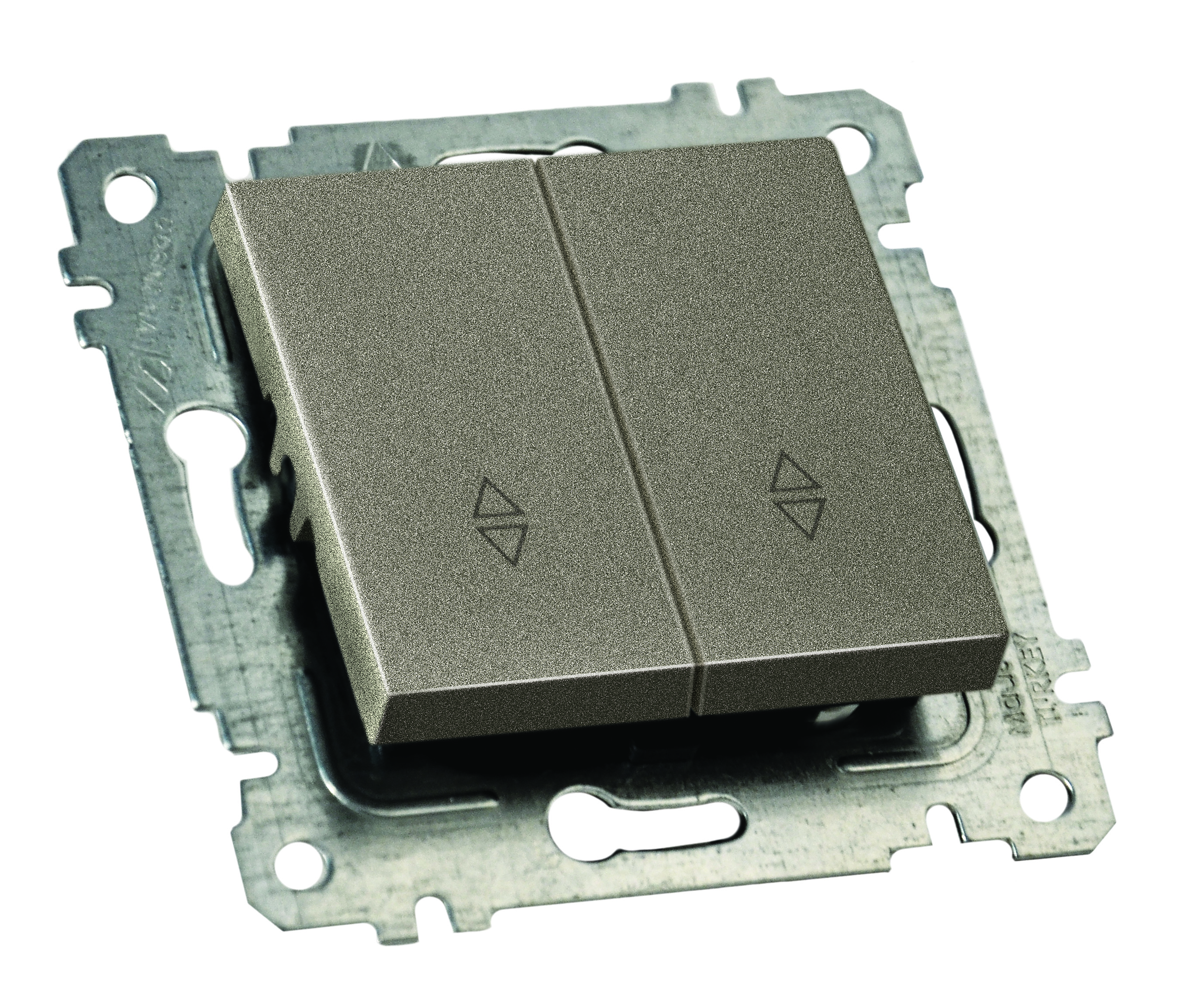 Механізм вимикача 2 кл, прохідний, 10А, RITA, Mutlusan, "графіт", (2200 404 0195)