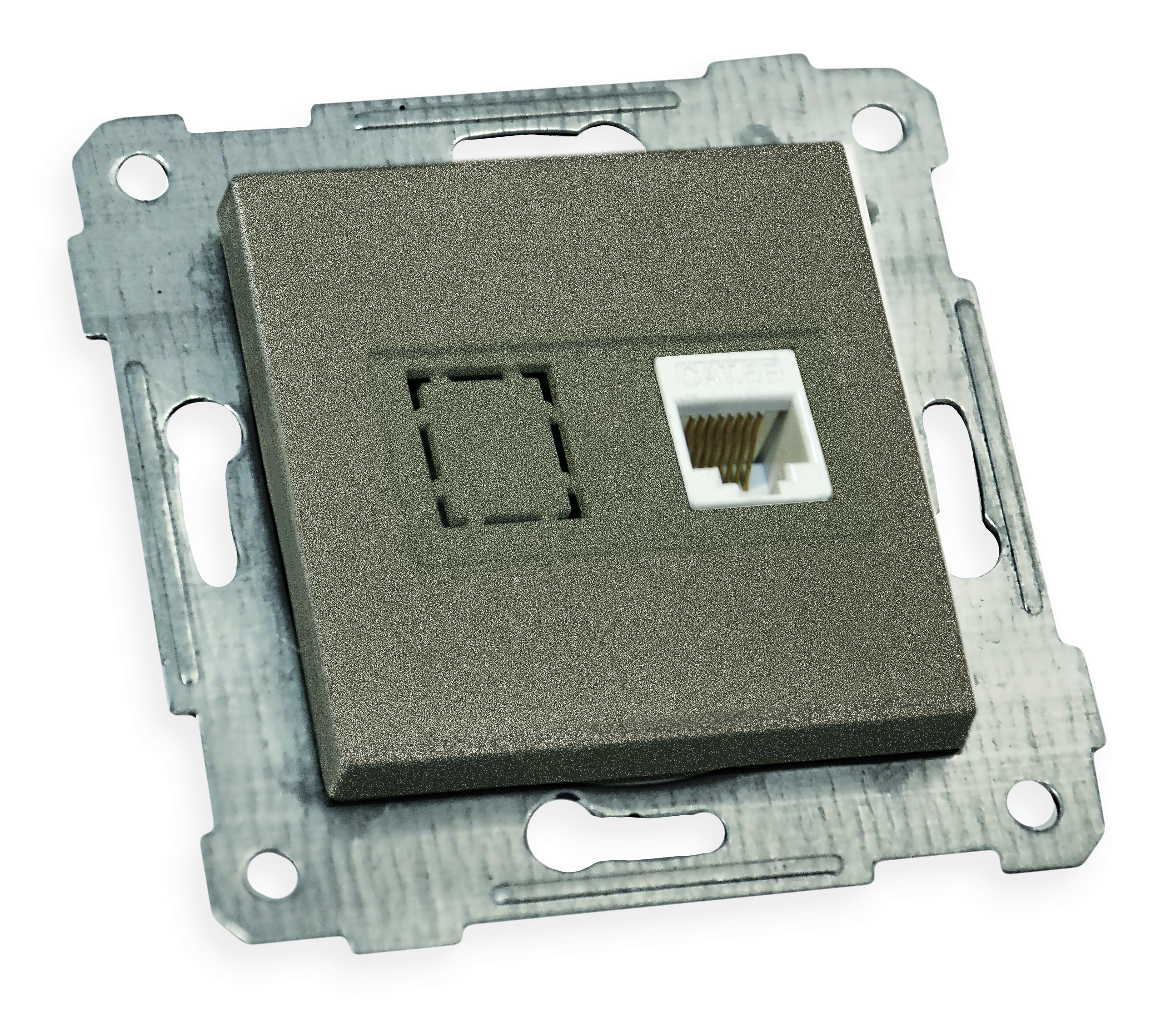 Механізм розетки 1гн телефонної, RITA, Mutlusan, "графіт", (2200 125 0195)