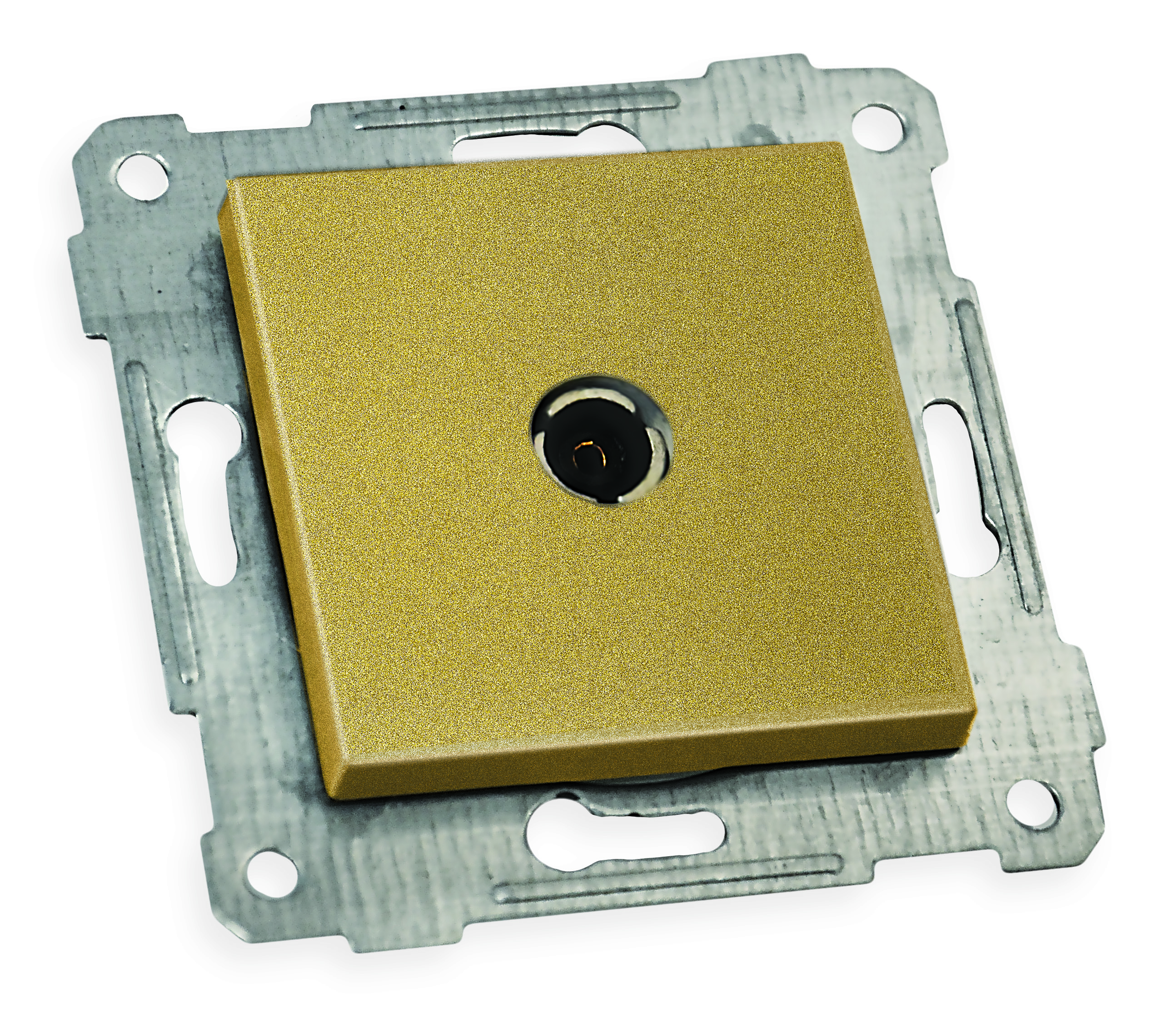 Механізм розетки телевізійної, TV, кінцева RITA, Mutlusan,  "золото", (2200 171 0180)