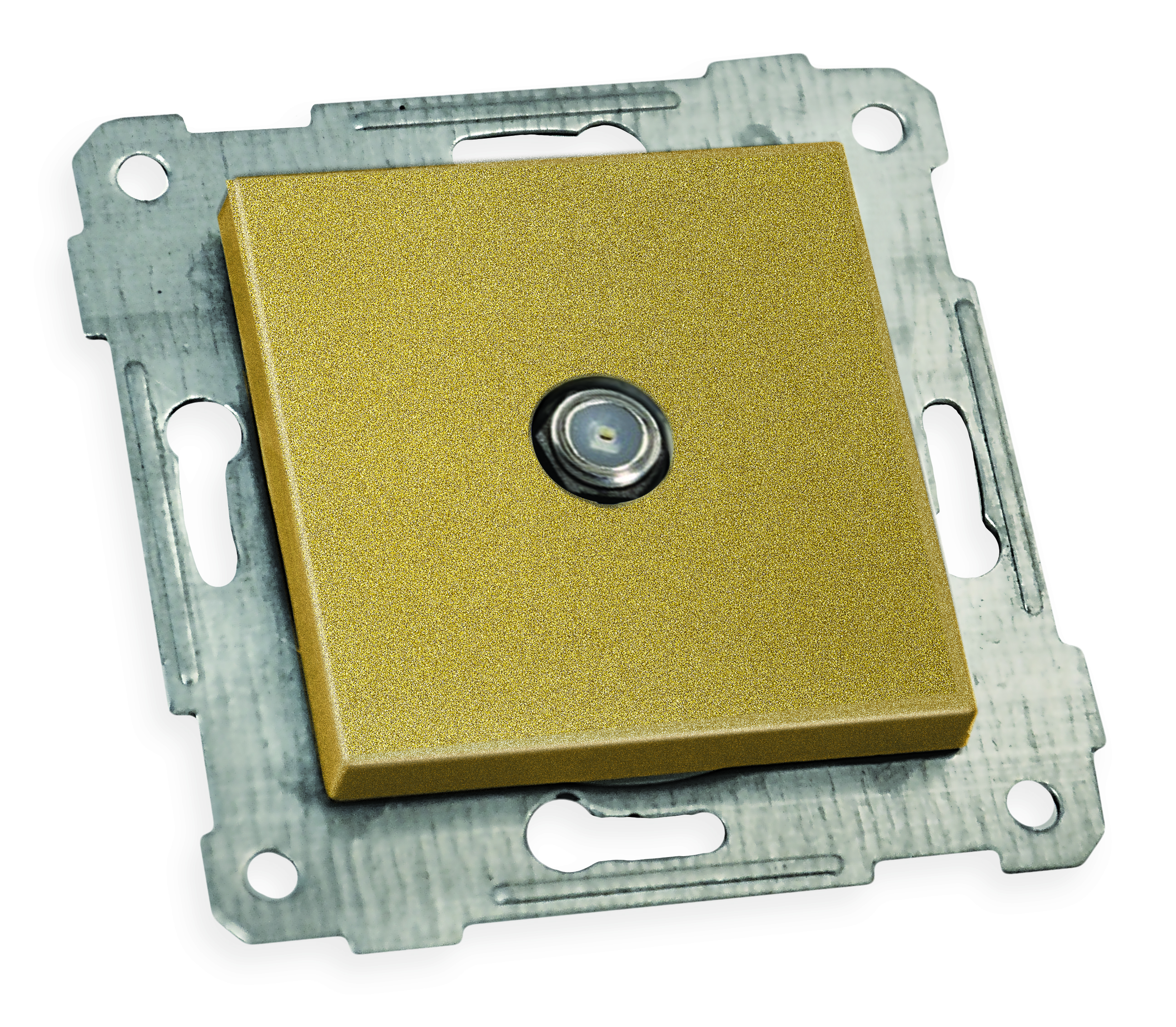 Механізм розетки телевізійної, TV "папа", RITA, Mutlusan,  "золото", (2200 172 0180).