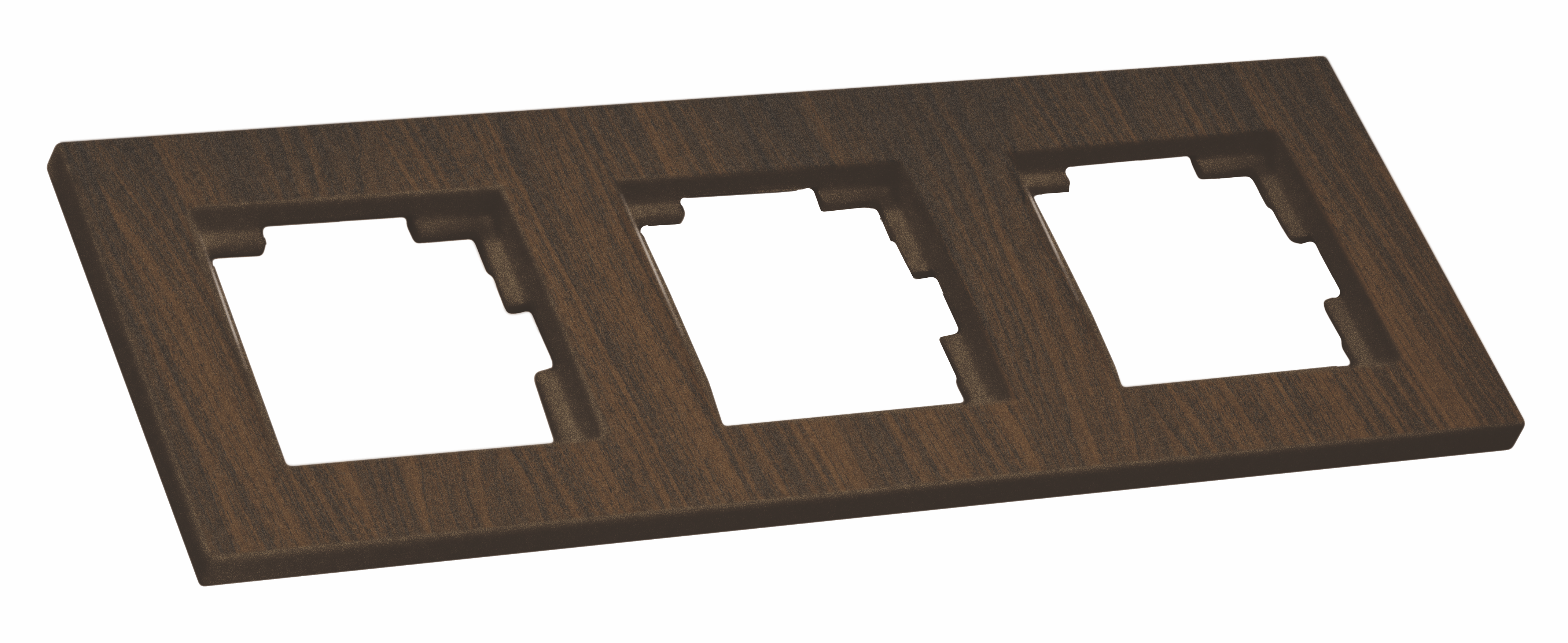 Рамка горизонтальна тримісна RITA, Mutlusan, "горіх", (2220 800 1357)