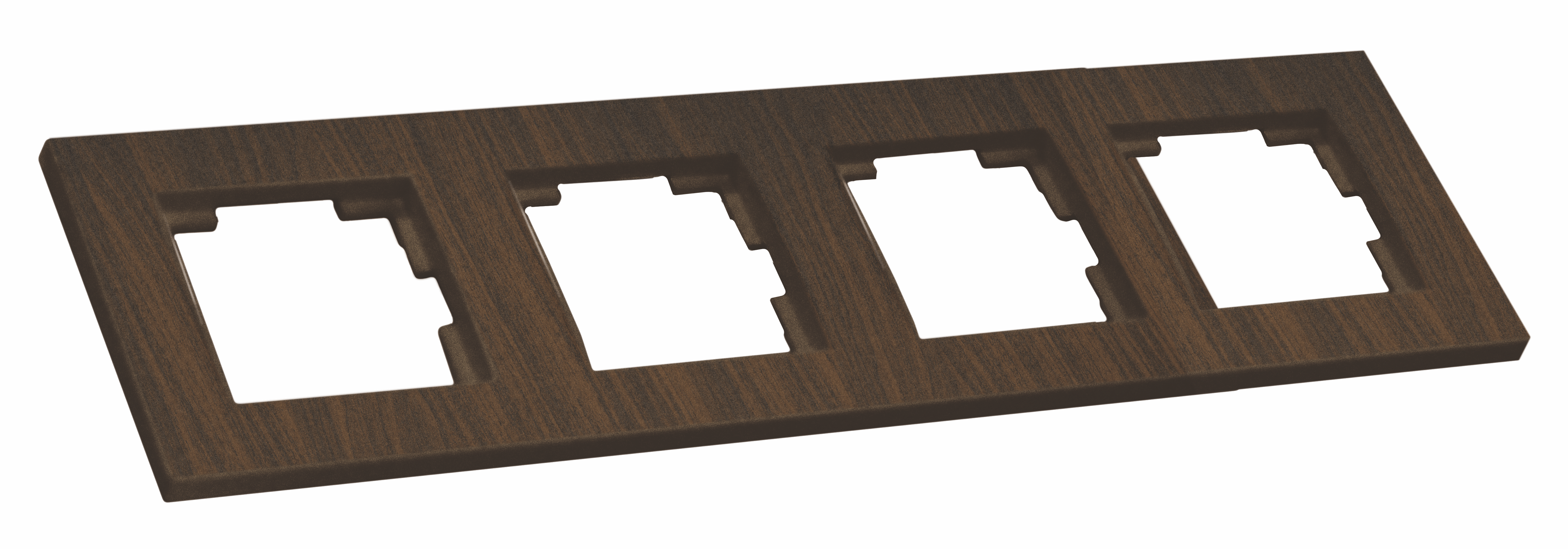Рамка горизонтальна чотиримісна RITA, Mutlusan, "горіх", (2220 800 1457)