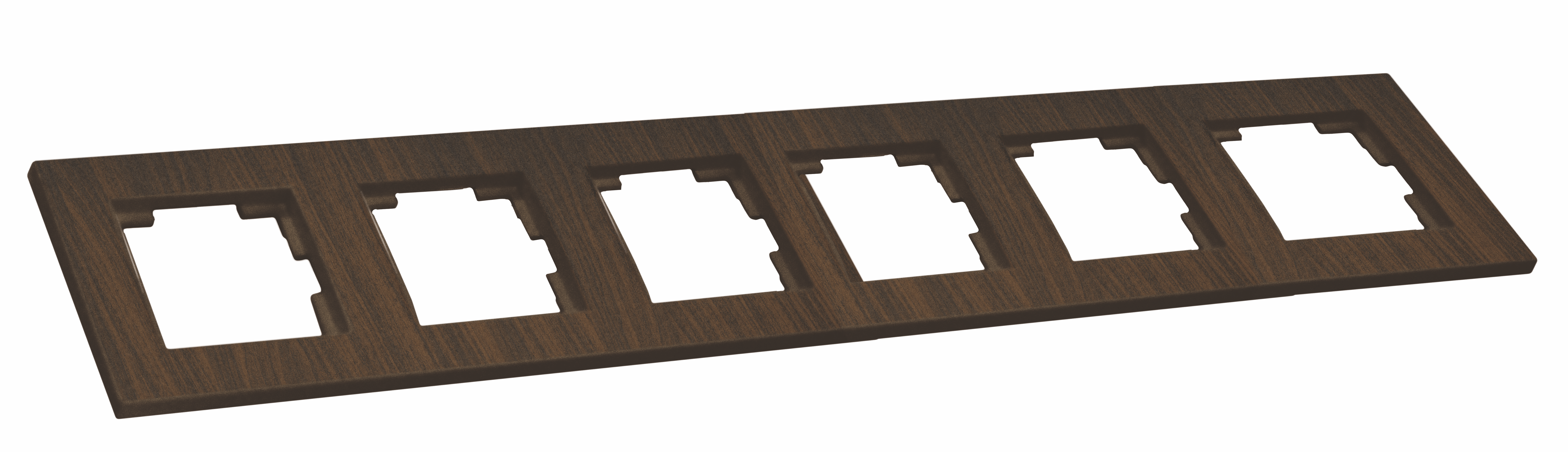 Рамка горизонтальна шестимісна RITA, Mutlusan, "горіх", (2220 800 1657)