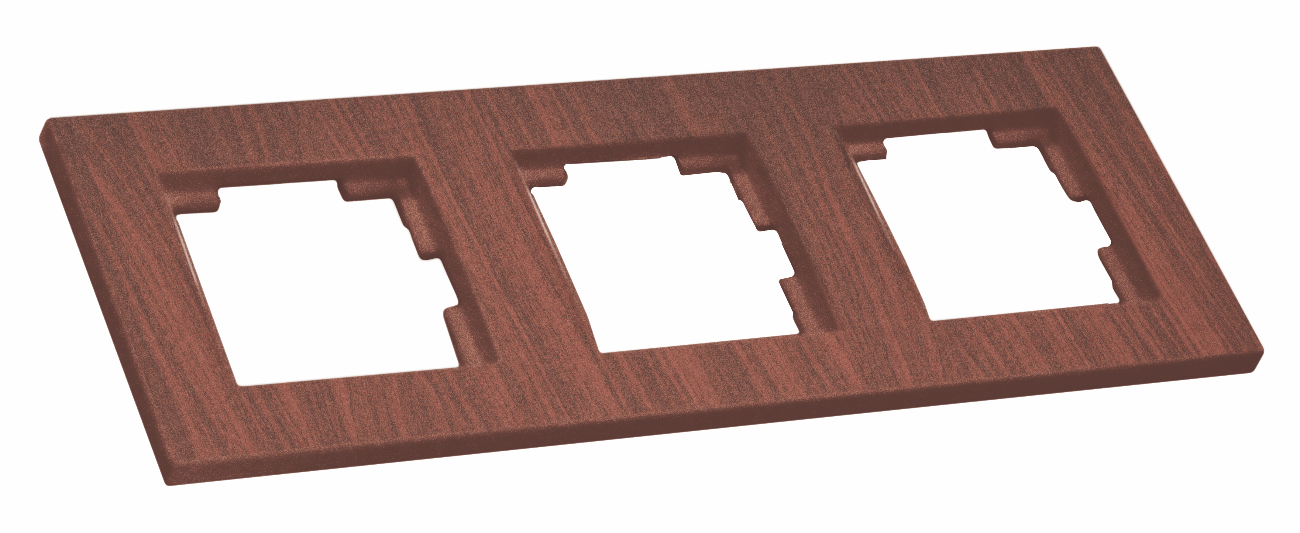 Рамка горизонтальна тримісна RITA, Mutlusan, "вишня" (2220 800 1356)