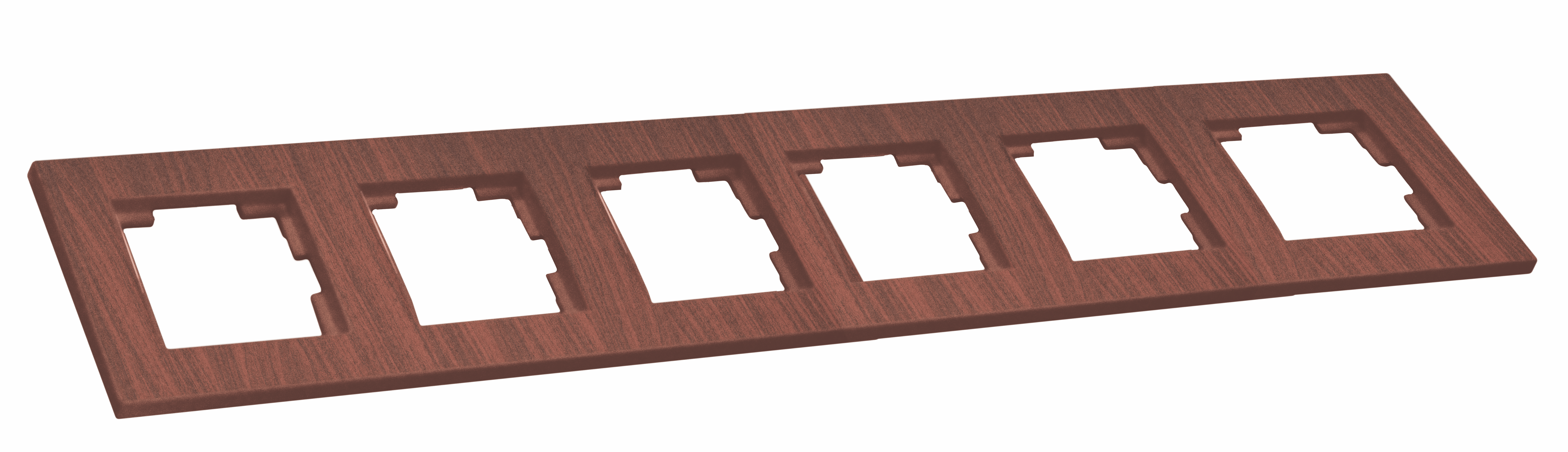 Рамка горизонтальна шестимісна RITA, Mutlusan, "вишня" (2220 800 1656)