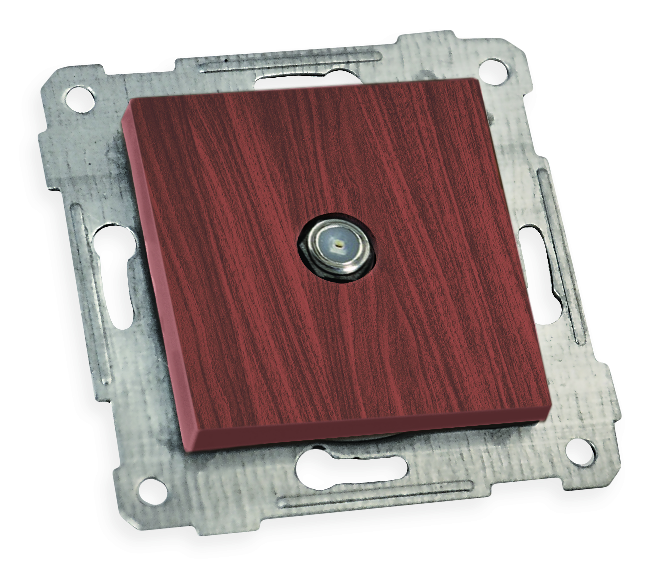 Механізм розетки телевізійної, TV "папа", RITA , Mutlusan, "вишня" (2200 172 0156)