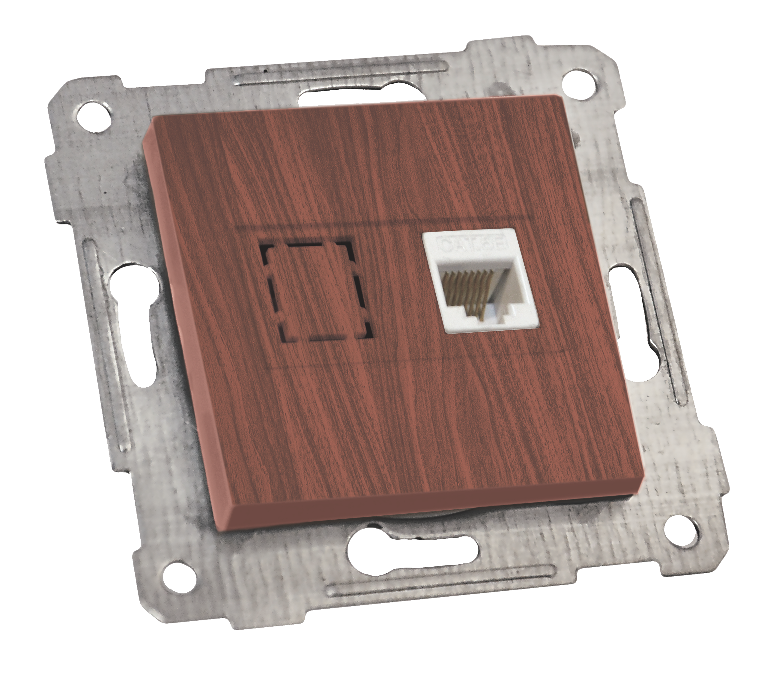 Механізм розетки 1гн телефонної, RITA, Mutlusan, "вишня" (2200 125 0156)